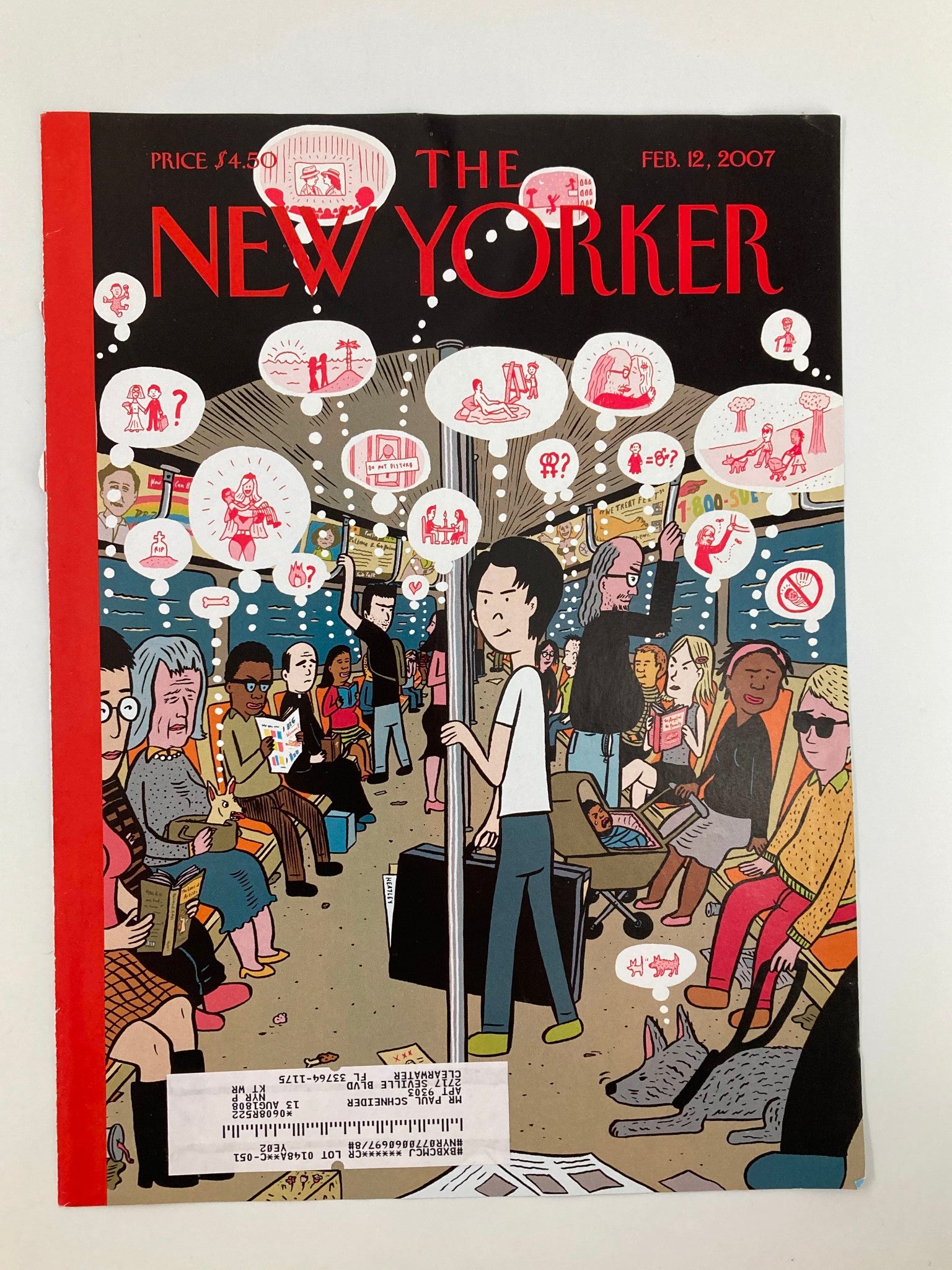 COVER ONLY The New Yorker February 12 2007 Subway Connections David Heatley