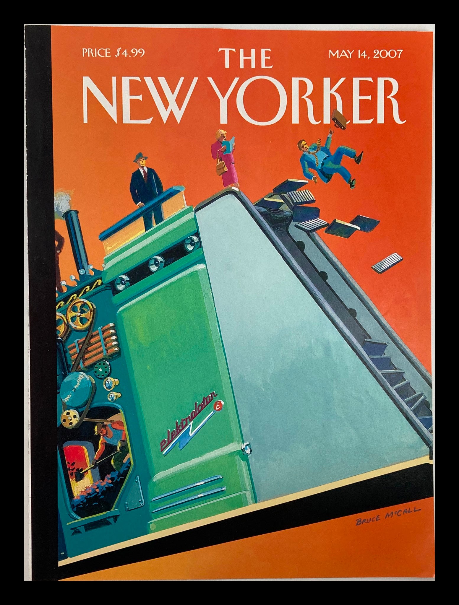 COVER ONLY The New Yorker May 14 2007 The Descent of Men by Bruce McCall