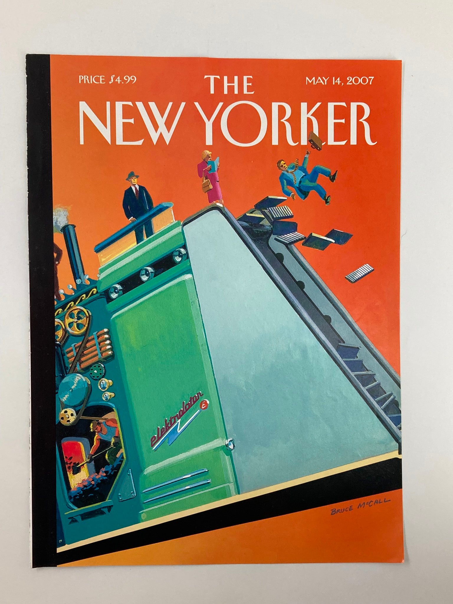 COVER ONLY The New Yorker May 14 2007 The Descent of Men by Bruce McCall