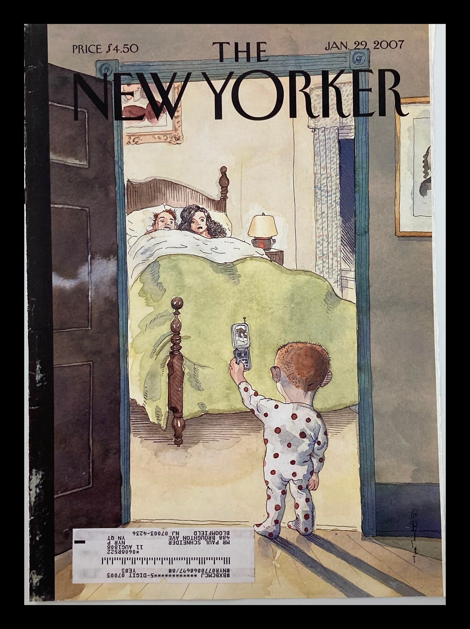 COVER ONLY The New Yorker January 29 2007 Phone Home by Barry Blitt