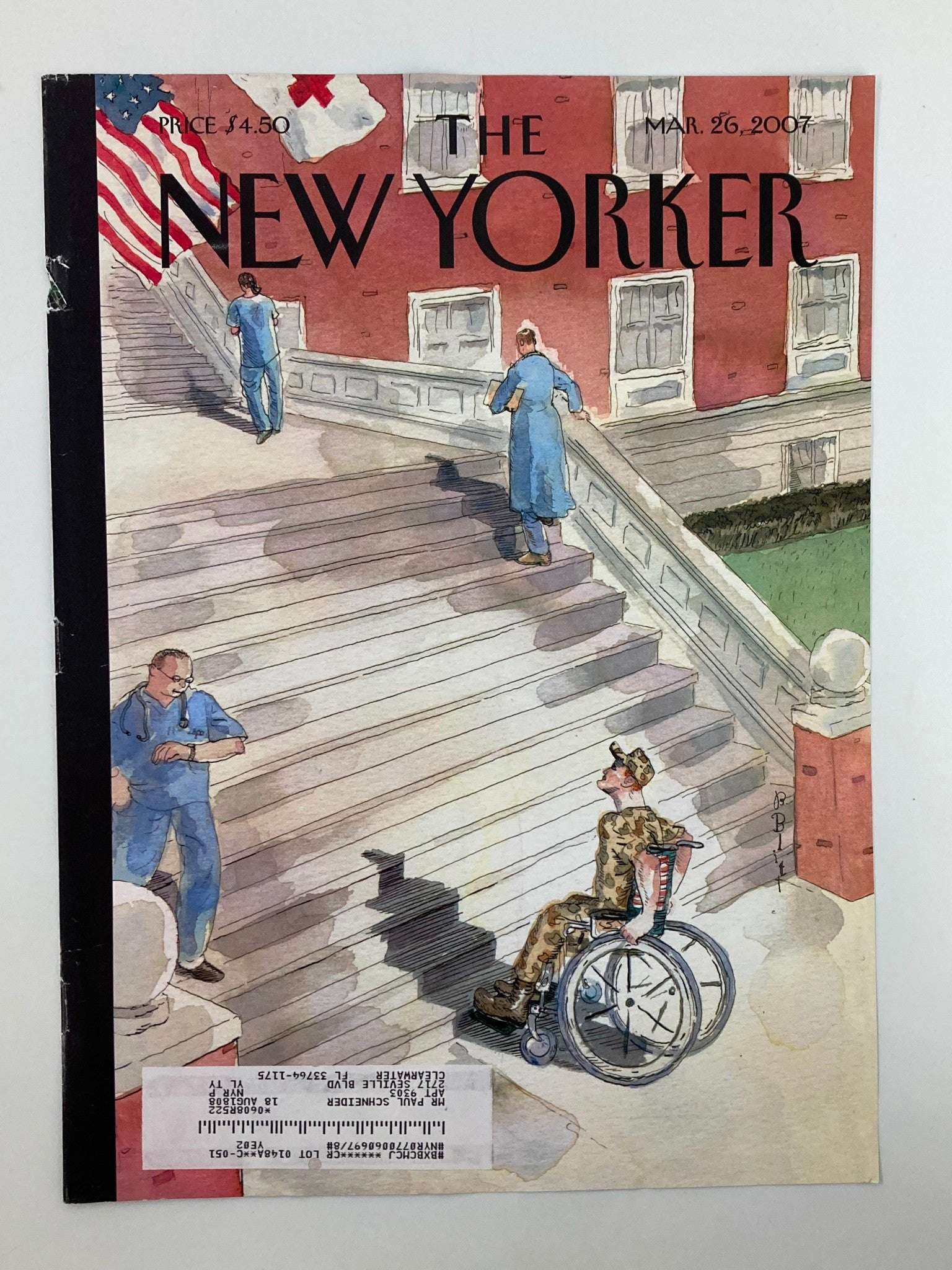 COVER ONLY The New Yorker March 26 2007 Uphill Battle by Barry Blitt