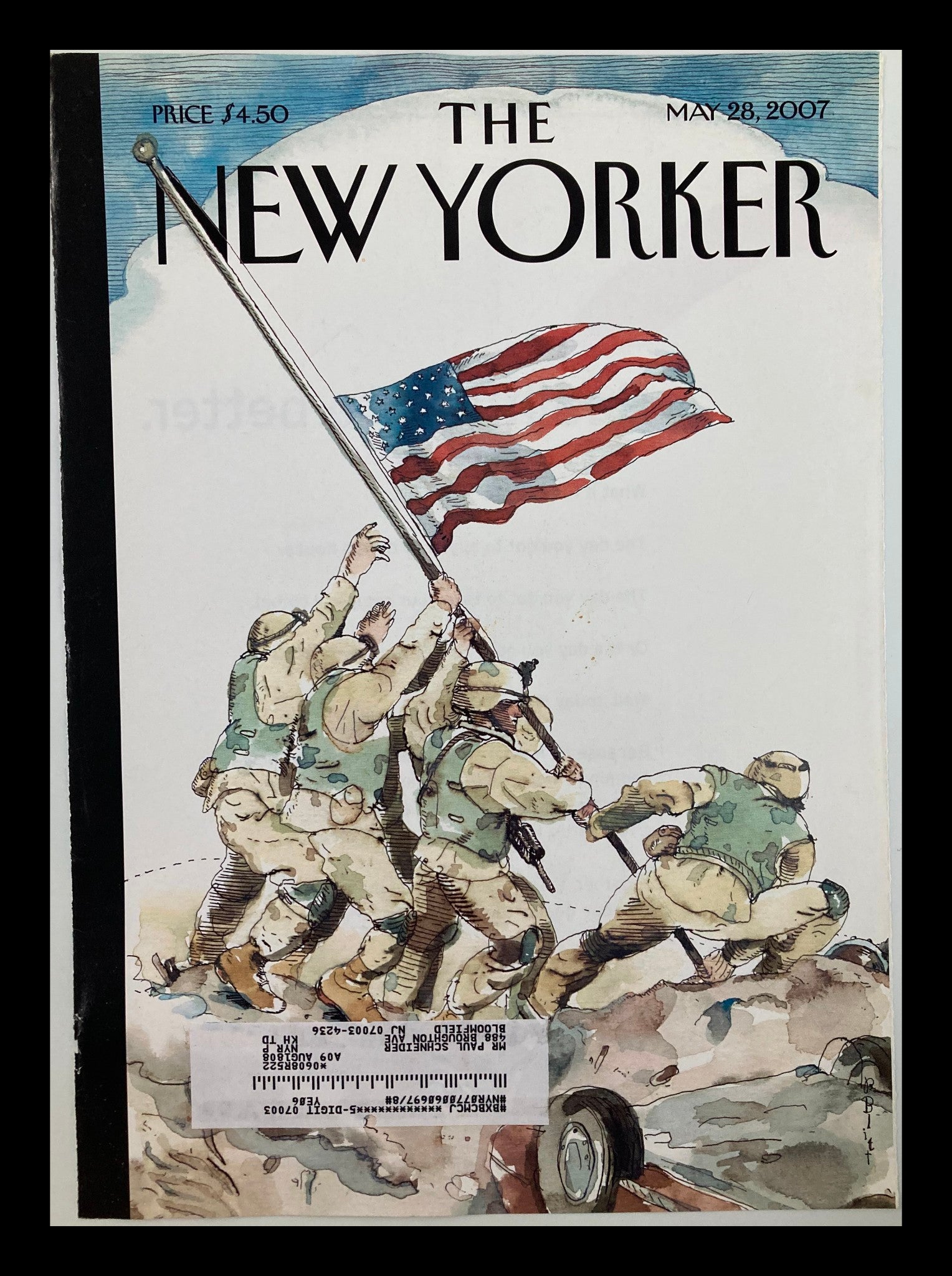 COVER ONLY The New Yorker May 28 2007 Half-Staff by Barry Blitt