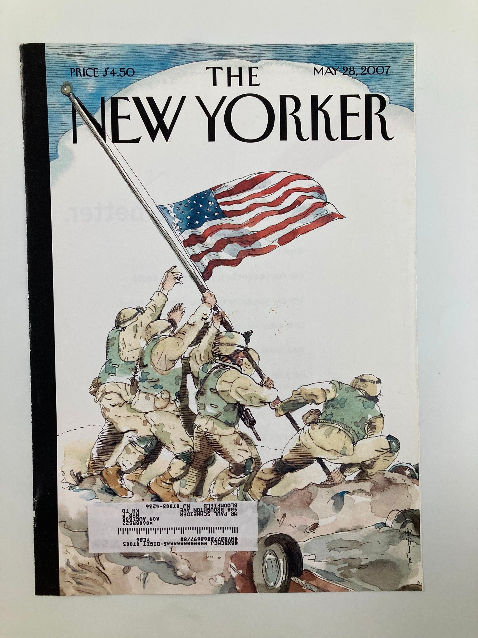 COVER ONLY The New Yorker May 28 2007 Half-Staff by Barry Blitt