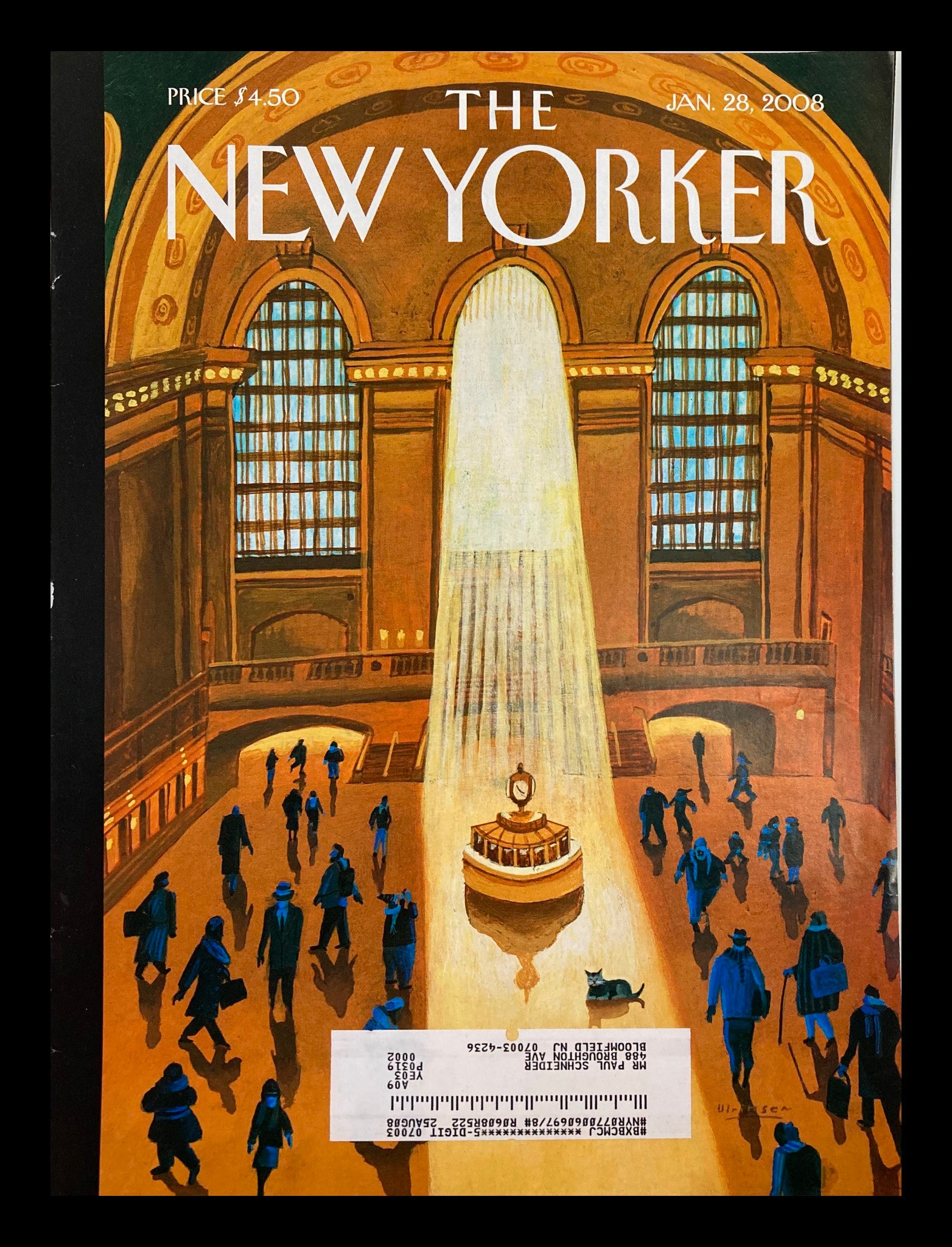 COVER ONLY The New Yorker January 28 2008 Winter Pleasures by Mark Ulriksen