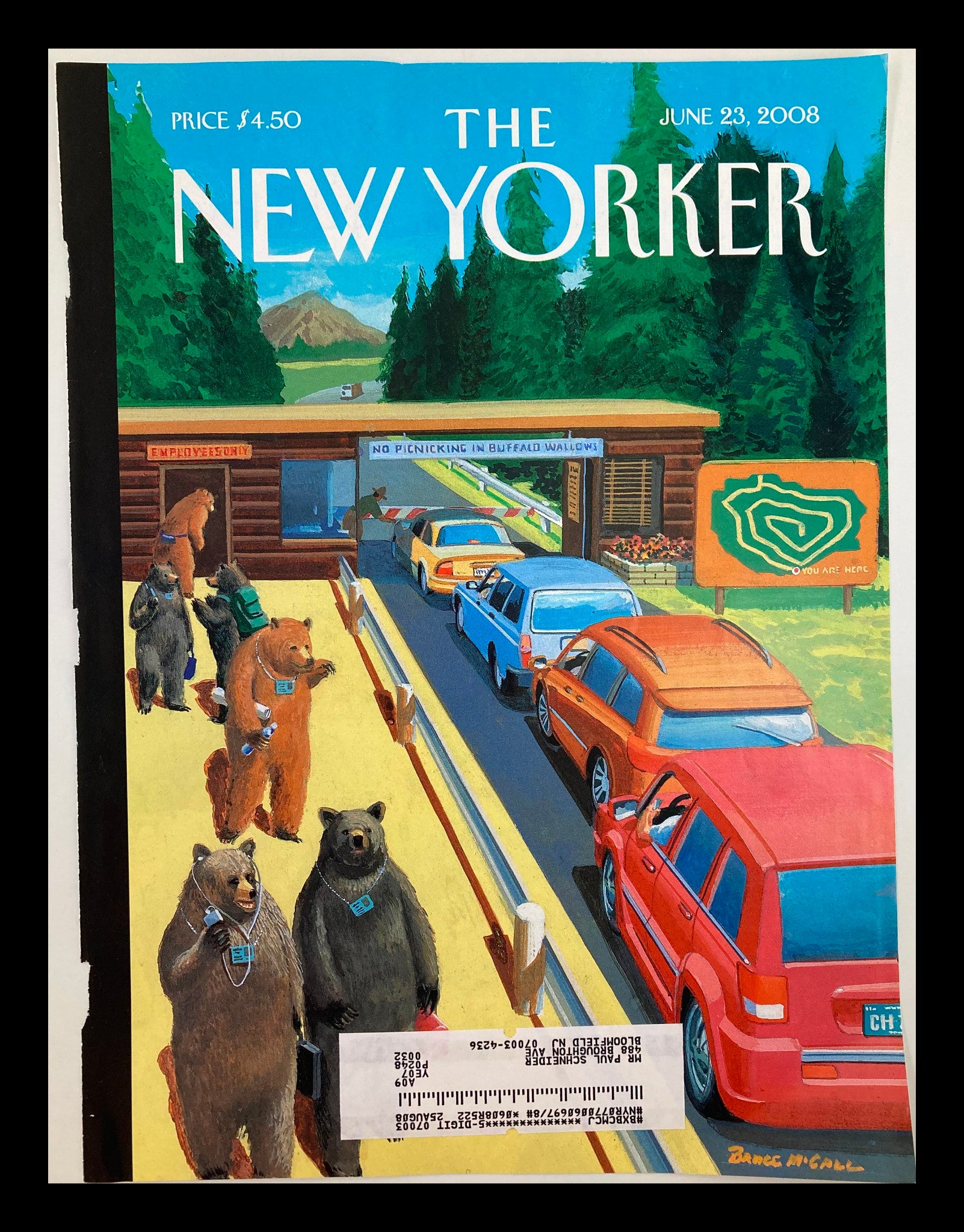 COVER ONLY The New Yorker June 23 2008 Summer Job by Bruce McCall