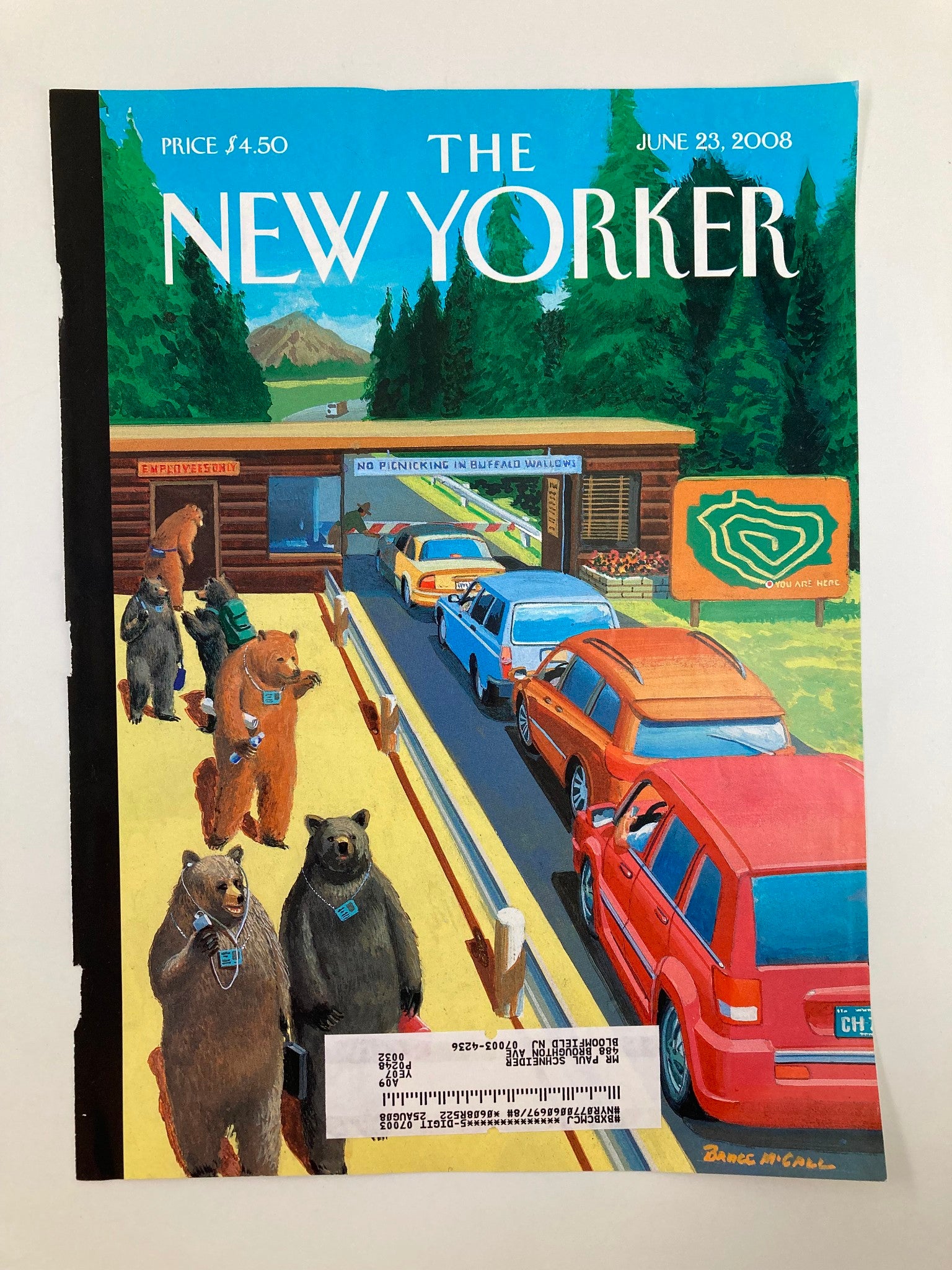 COVER ONLY The New Yorker June 23 2008 Summer Job by Bruce McCall