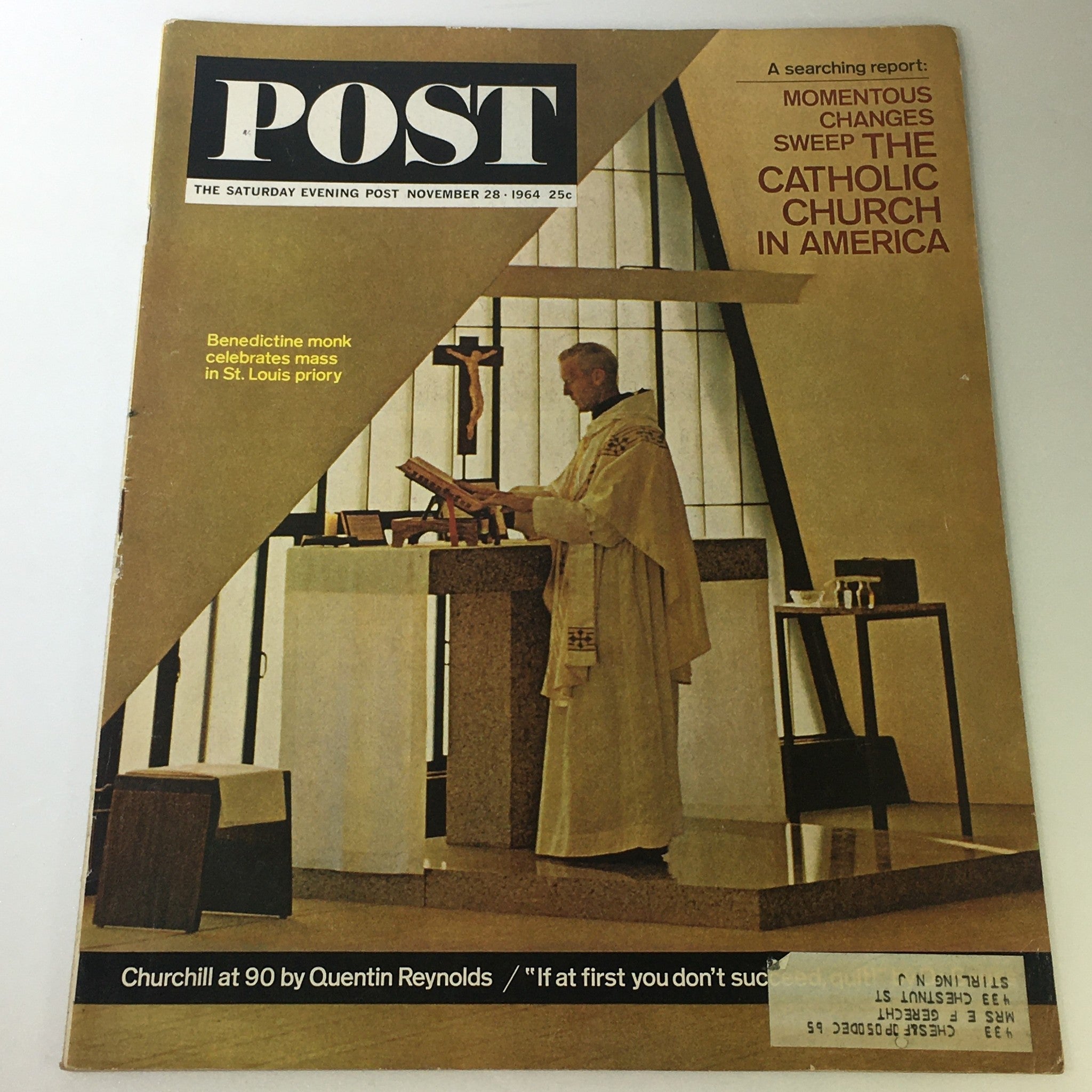 VTG The Saturday Evening Post November 28 1964 - Benedectine Monk in St. Louis