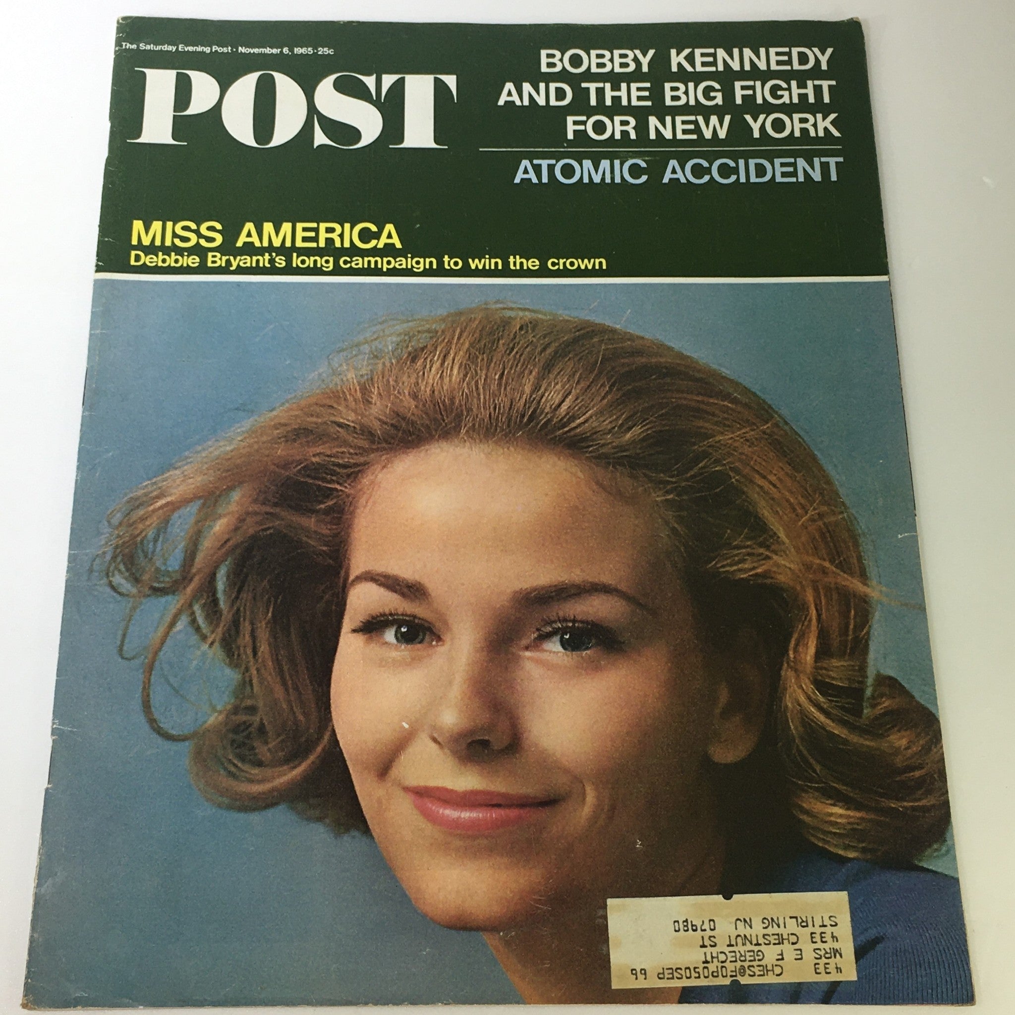 VTG The Saturday Evening Post November 6 1965 - Miss America Debbie Bryant