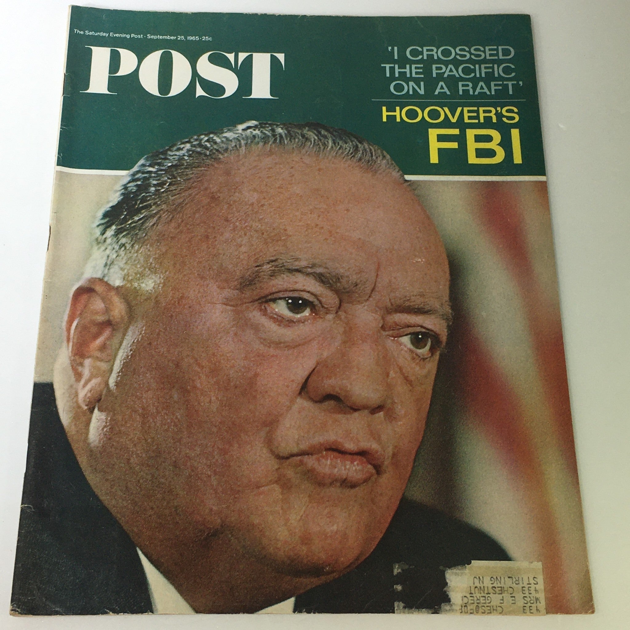 VTG The Saturday Evening Post September 25 1965 - John Edgar Hoover's FBI