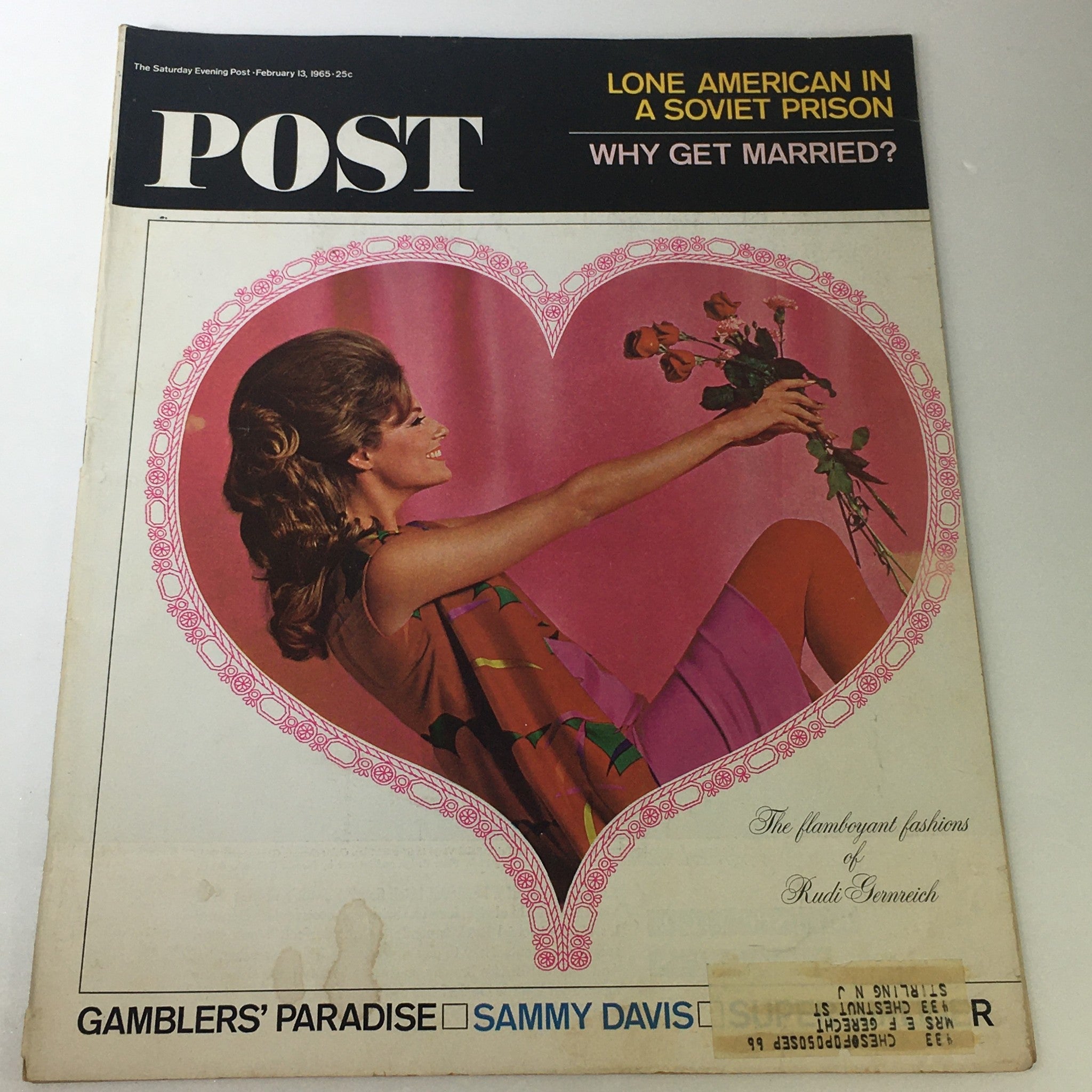 VTG The Saturday Evening Post February 13 1965 - Rudi Gernreich / Sammy Davis