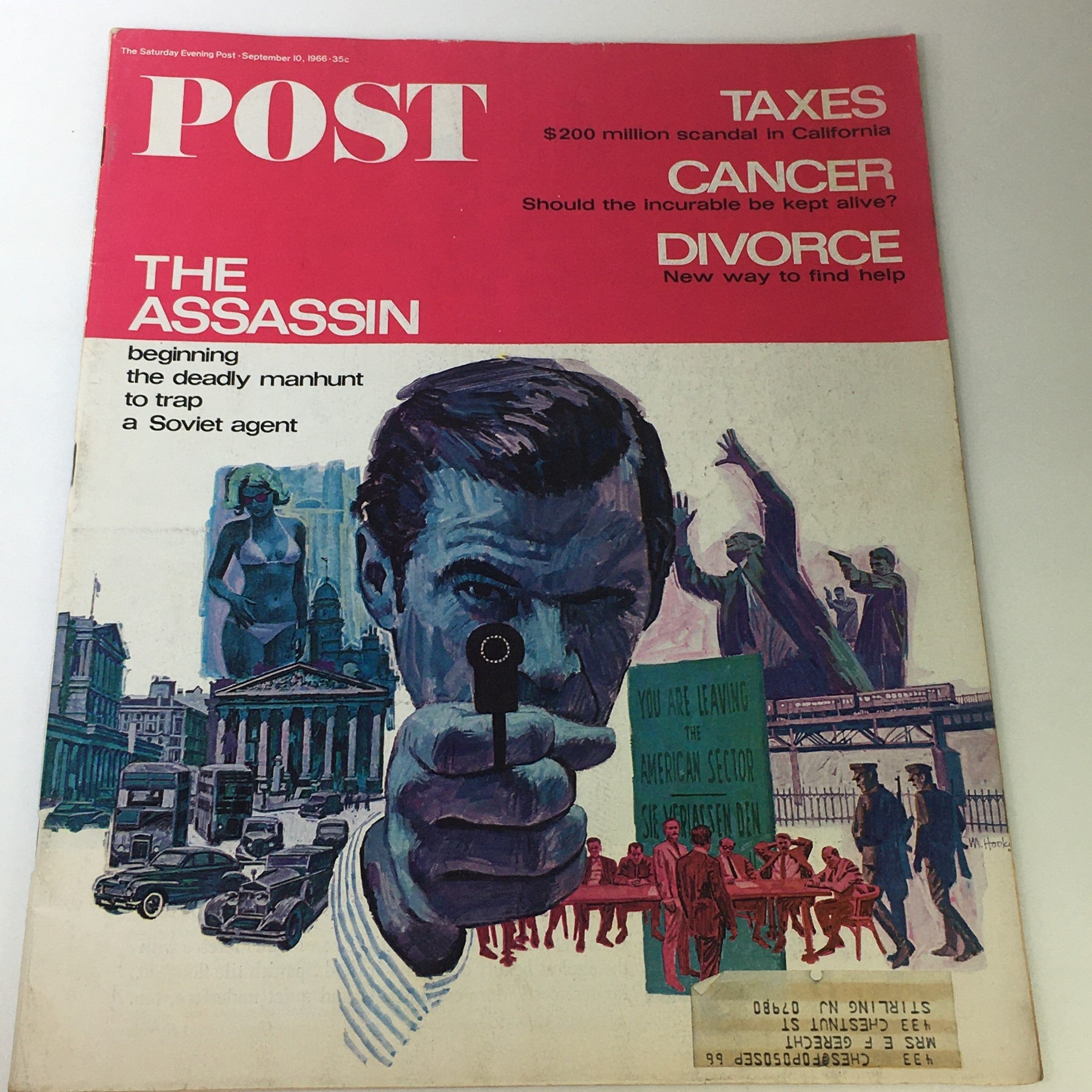 VTG The Saturday Evening Post September 10 1966 - The Assassin / Taxes / Cancer