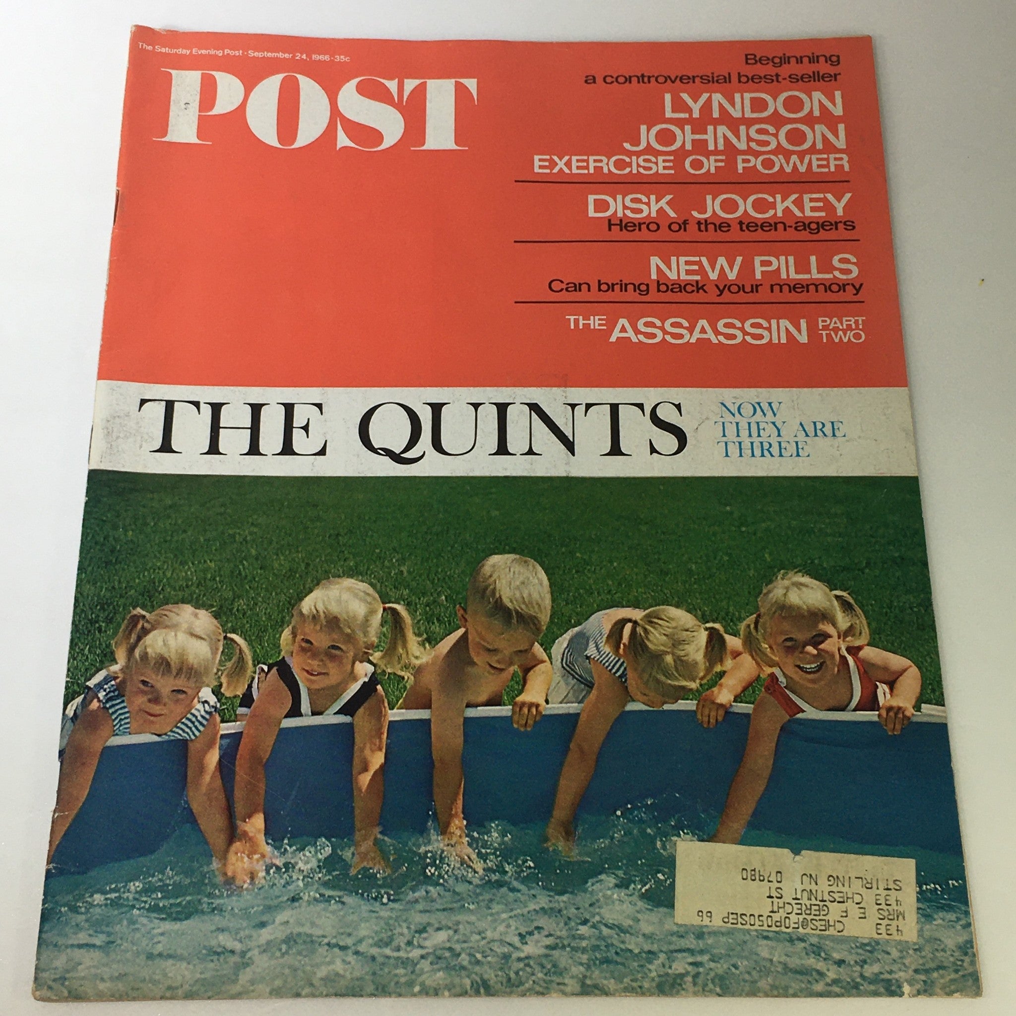 VTG The Saturday Evening Post September 24 1966 - The Fischer Quintuplets Now 3