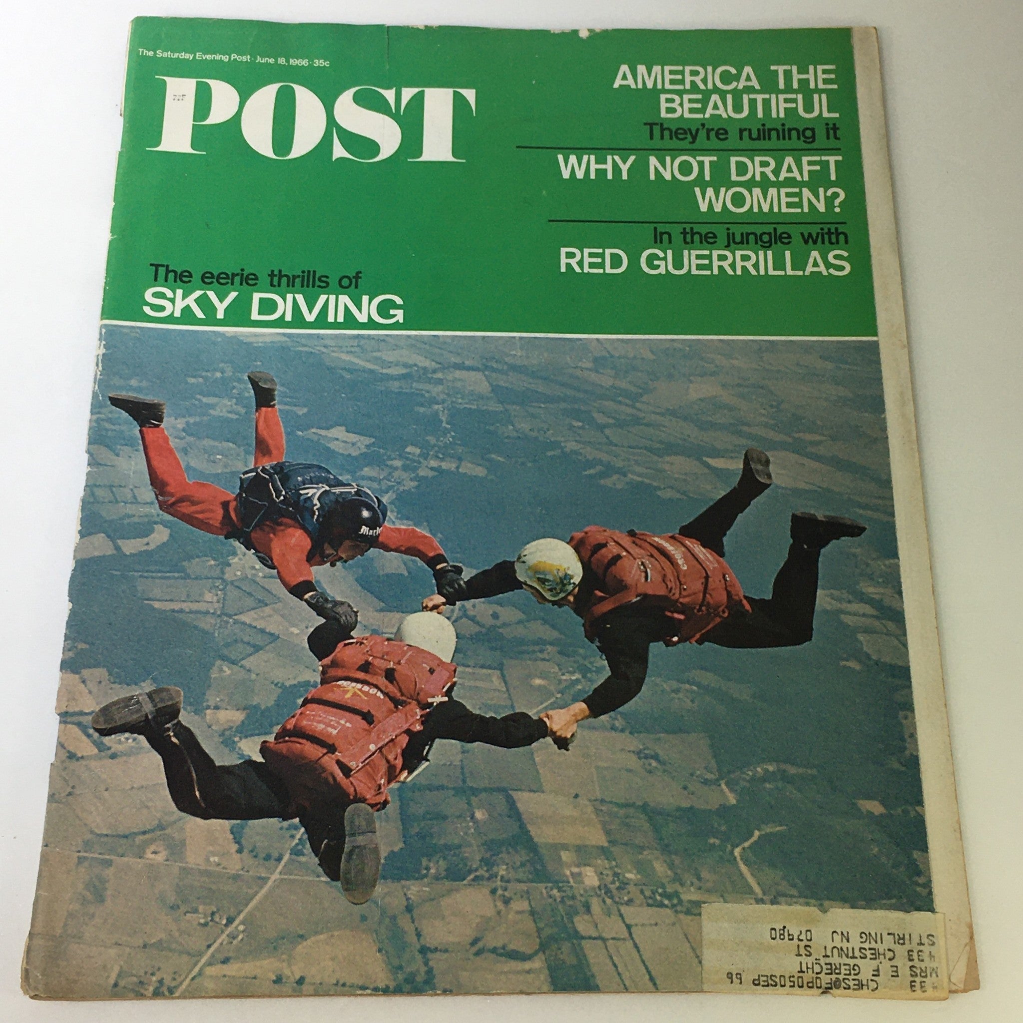 VTG The Saturday Evening Post June 18 1966 - The Eerie Thrills of Sky Diving