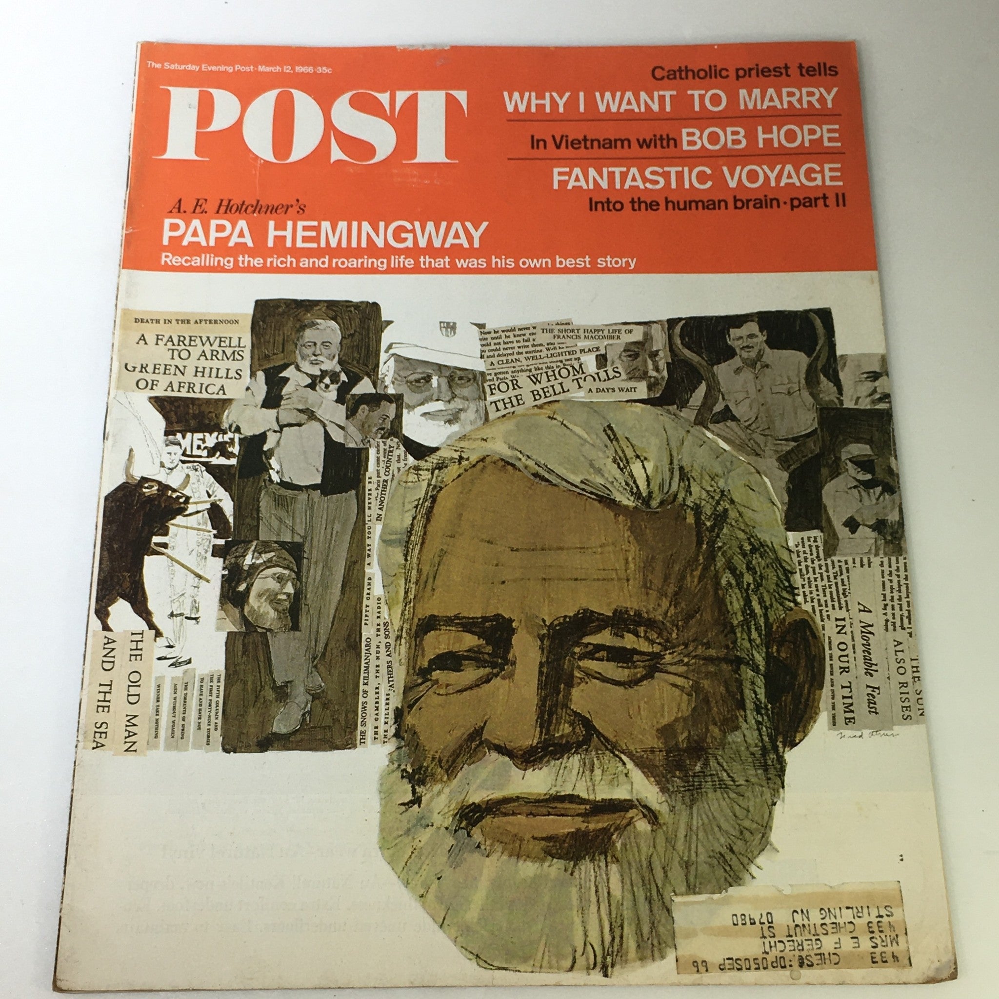 VTG The Saturday Evening Post March 12 1966 - A.E. Hotchmer's Papa Hemingway