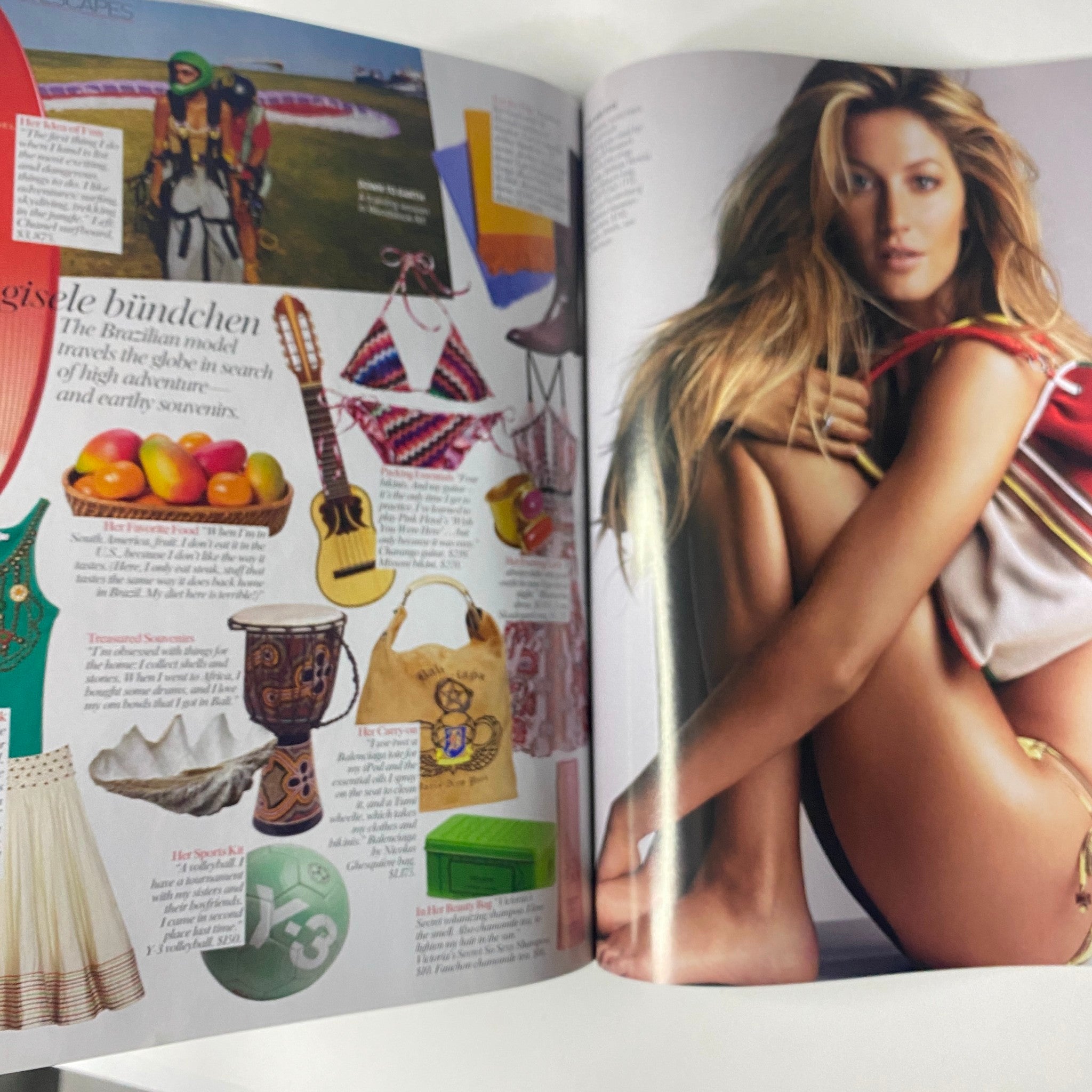 Vogue Magazine June 2006 issue featuring Uma Thurman on the cover, showcasing summer fashion, luxury lifestyle, and culture highlights including Gisele Bündchen; includes commentary on fashion and lifestyle trends.