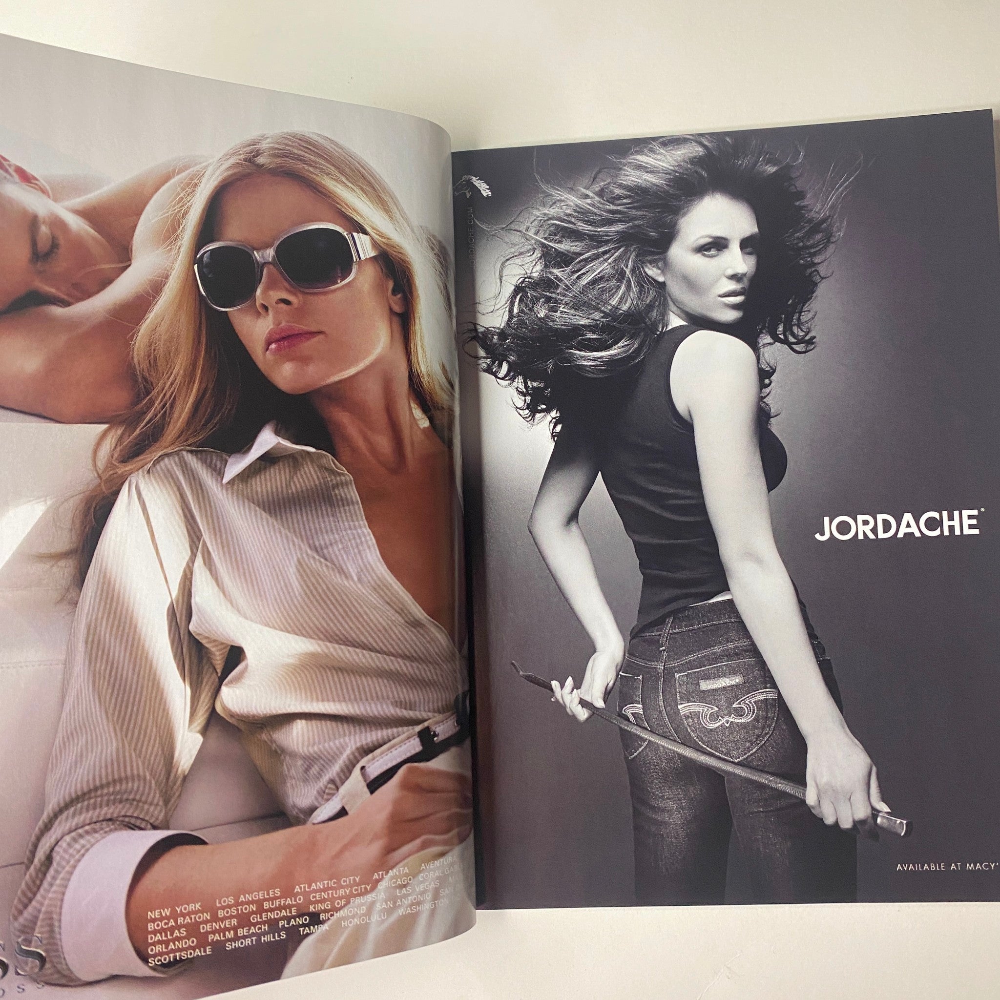 Vogue Magazine January 2007 featuring a striking advertisement for Jordache, showcasing models in stylish outfits, reinforcing contemporary fashion and style motifs.