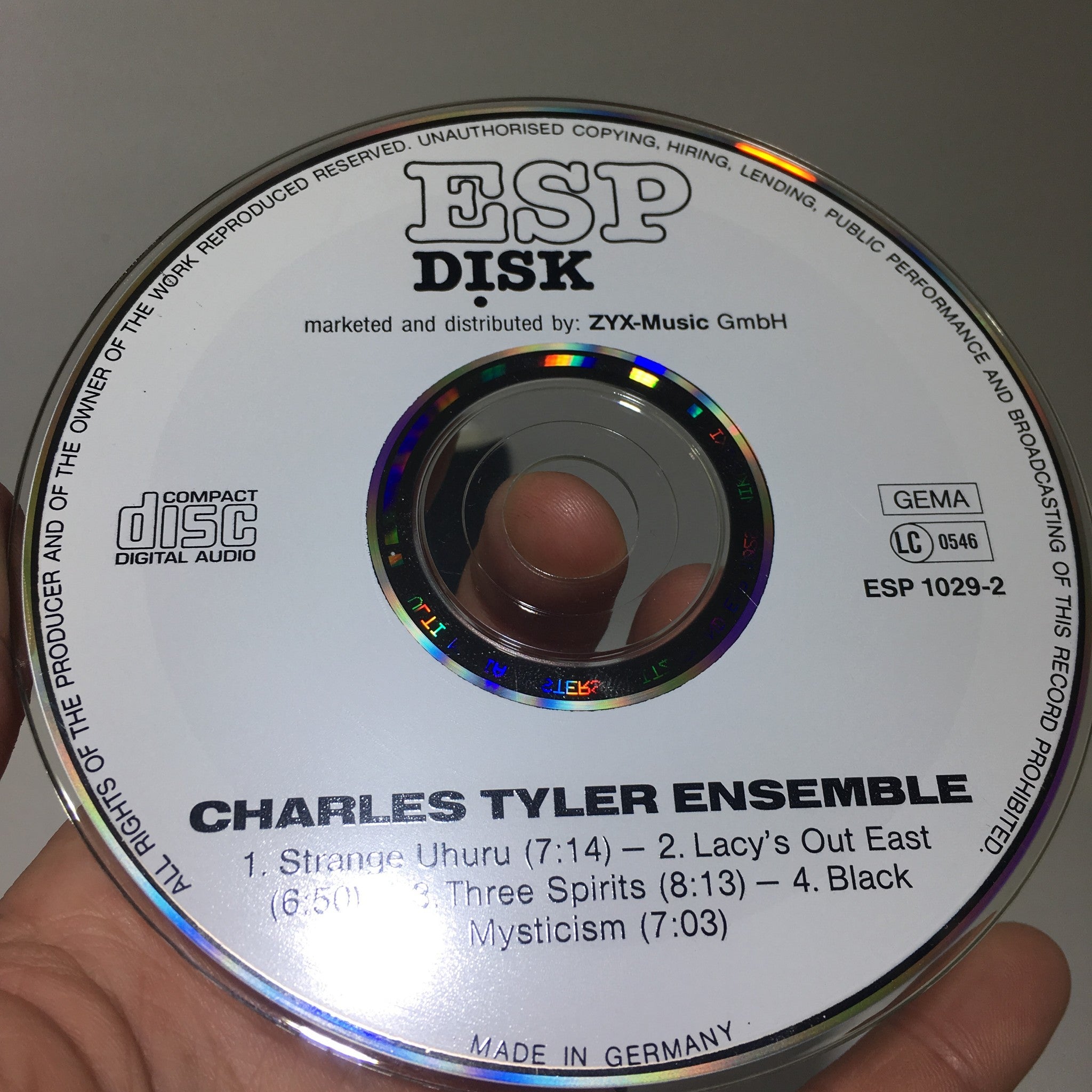 Charles Tyler Ensemble Audio CD | No Case