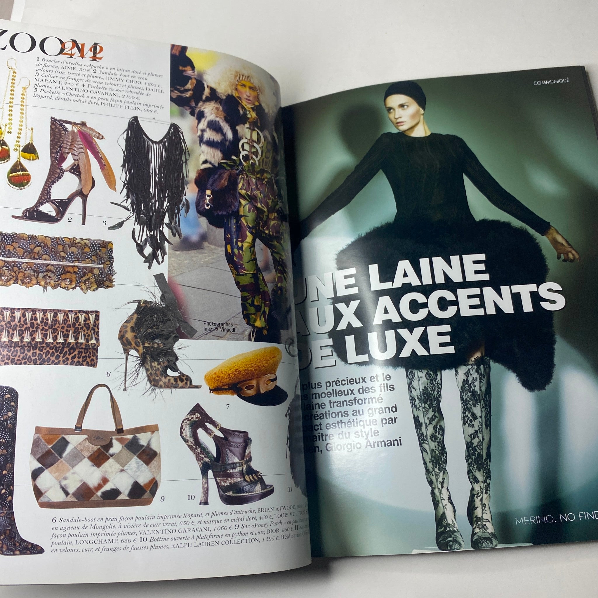 Fashion spread from Vogue Paris Magazine, September 2011 No. 920, displaying luxurious garments and accessories with a modern flair.