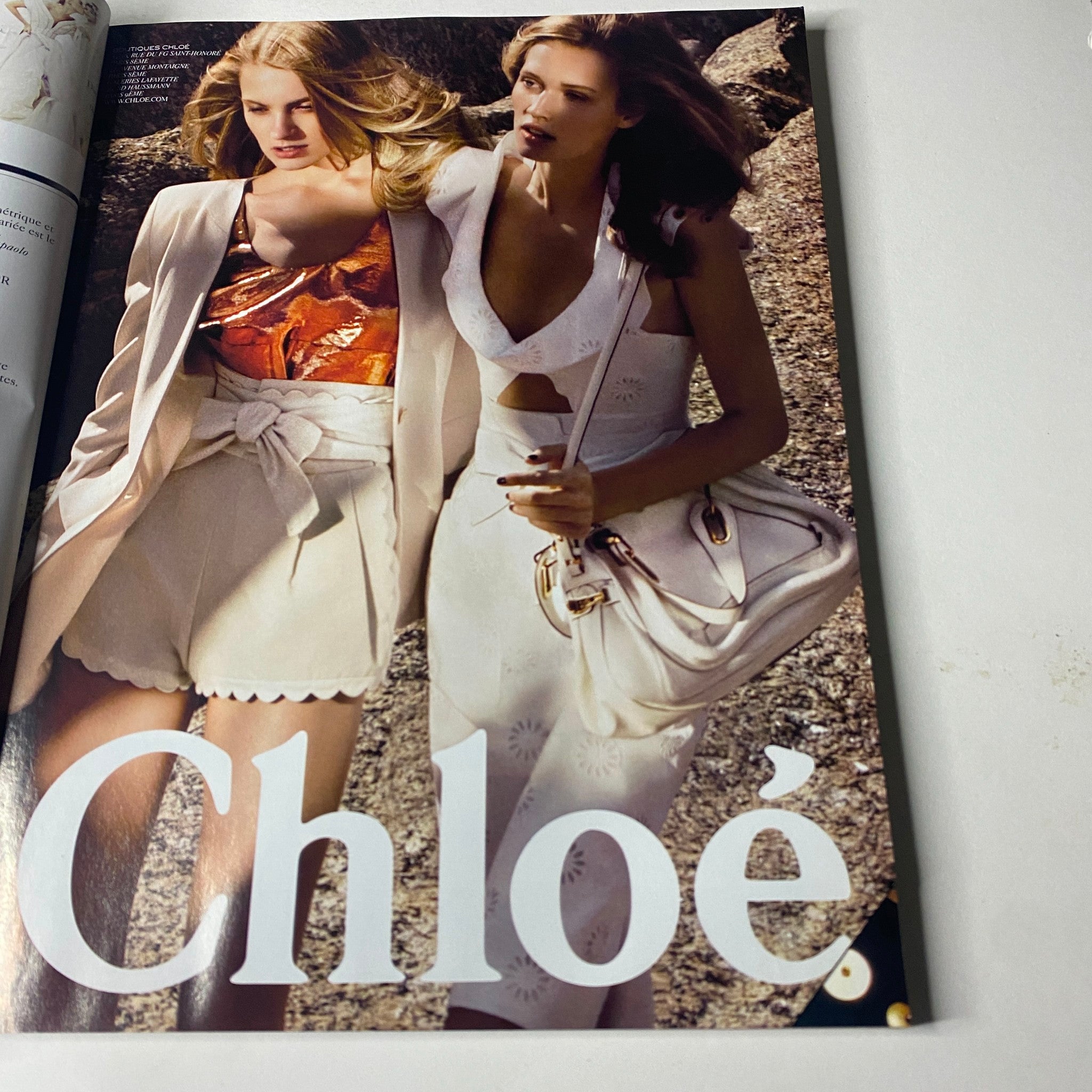 Fashion spread featuring Chloé designs from Vogue Paris Magazine April 2009, showcasing modern styles and vibrant looks for the season.