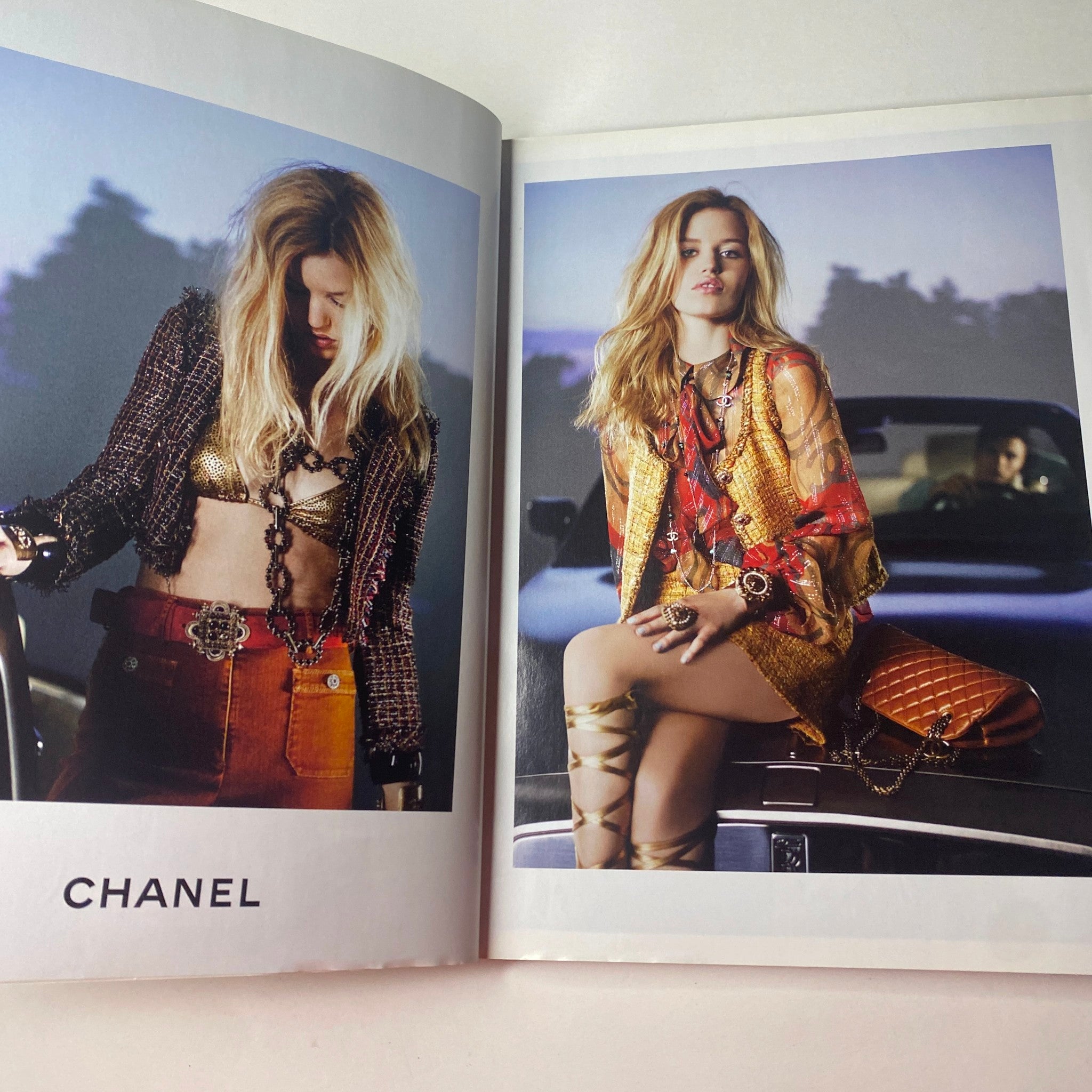 Chanel fashion spread showcasing models in stylish outfits and accessories, featured in Vogue British Magazine November 2010.