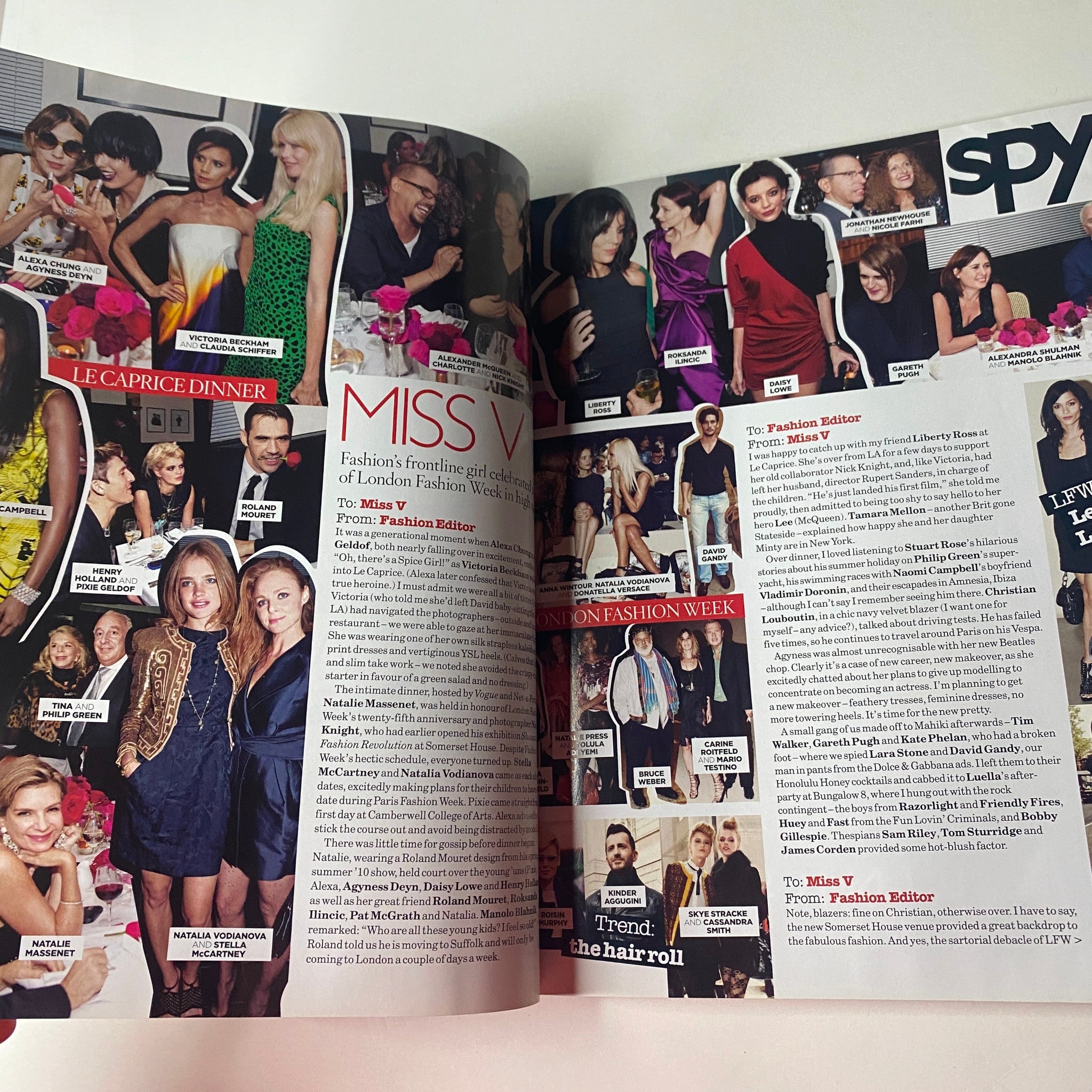 Vogue British Magazine December 2009 highlights a glamorous fashion event with notable personalities, capturing the essence of high society style and elegance.