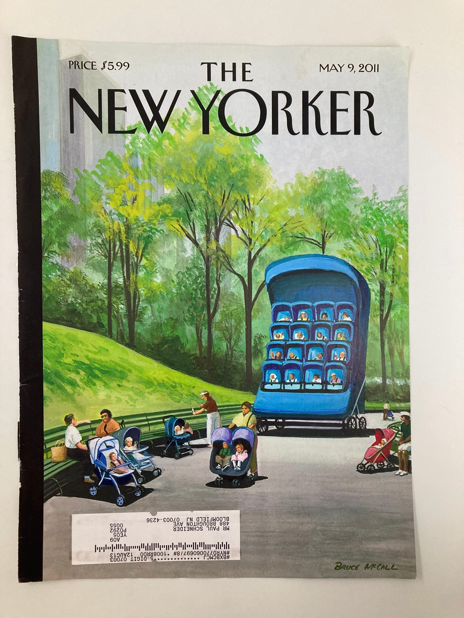 COVER ONLY The New Yorker May 9 2011 Super Mother's Day by Bruce McCall