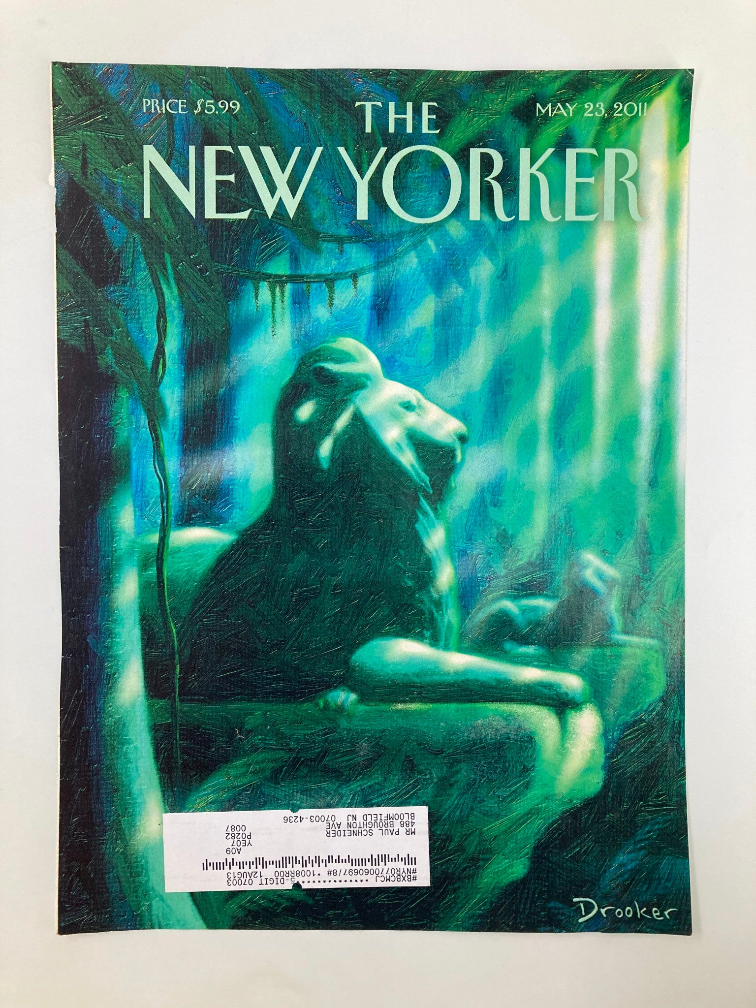 COVER ONLY The New Yorker May 23 2011 Roaring Into The Future by Eric Drooker