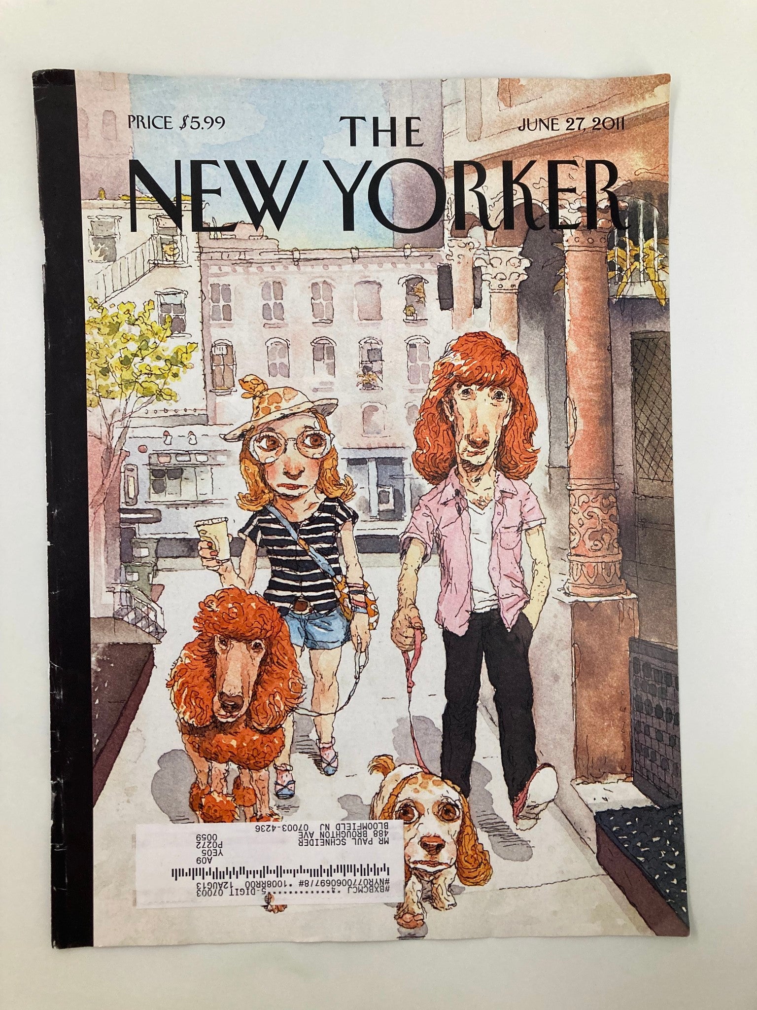 COVER ONLY The New Yorker June 27 2011 Dog Meets Dog by John Cuneo