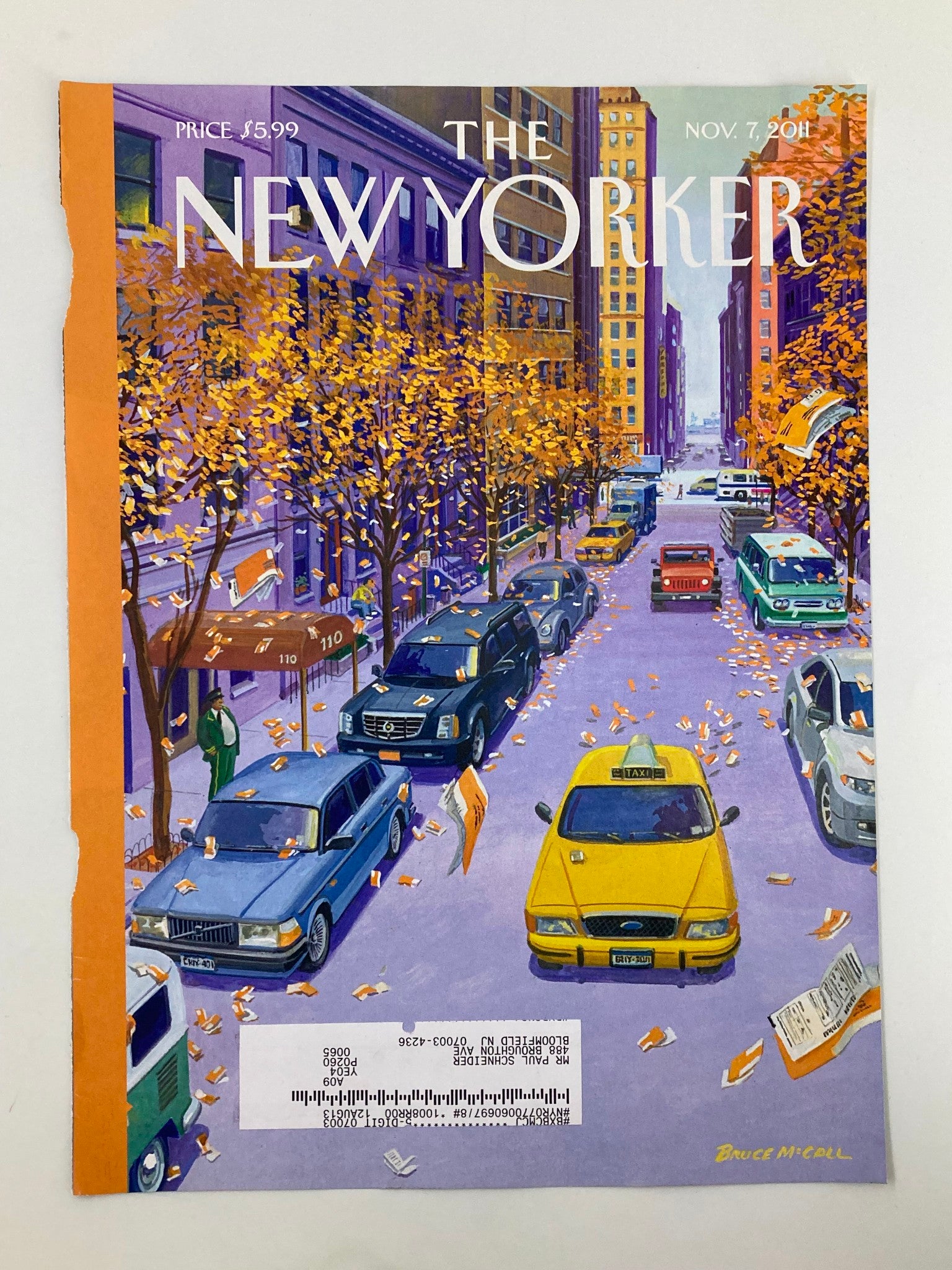 COVER ONLY The New Yorker November 7 2011 Open Season by Bruce McCall