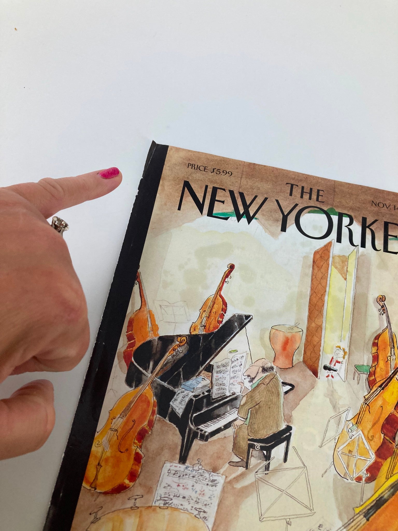 COVER ONLY The New Yorker November 14 2011 Different Scales by Jean-J. Sempe