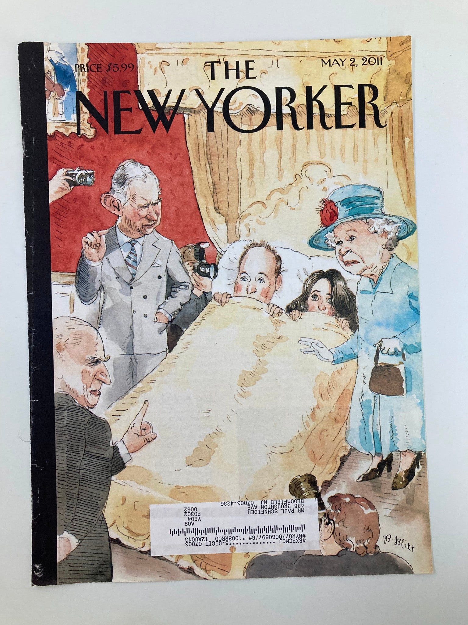 COVER ONLY The New Yorker May 2 2011 Theme Cover Entourage by Barry Blitt