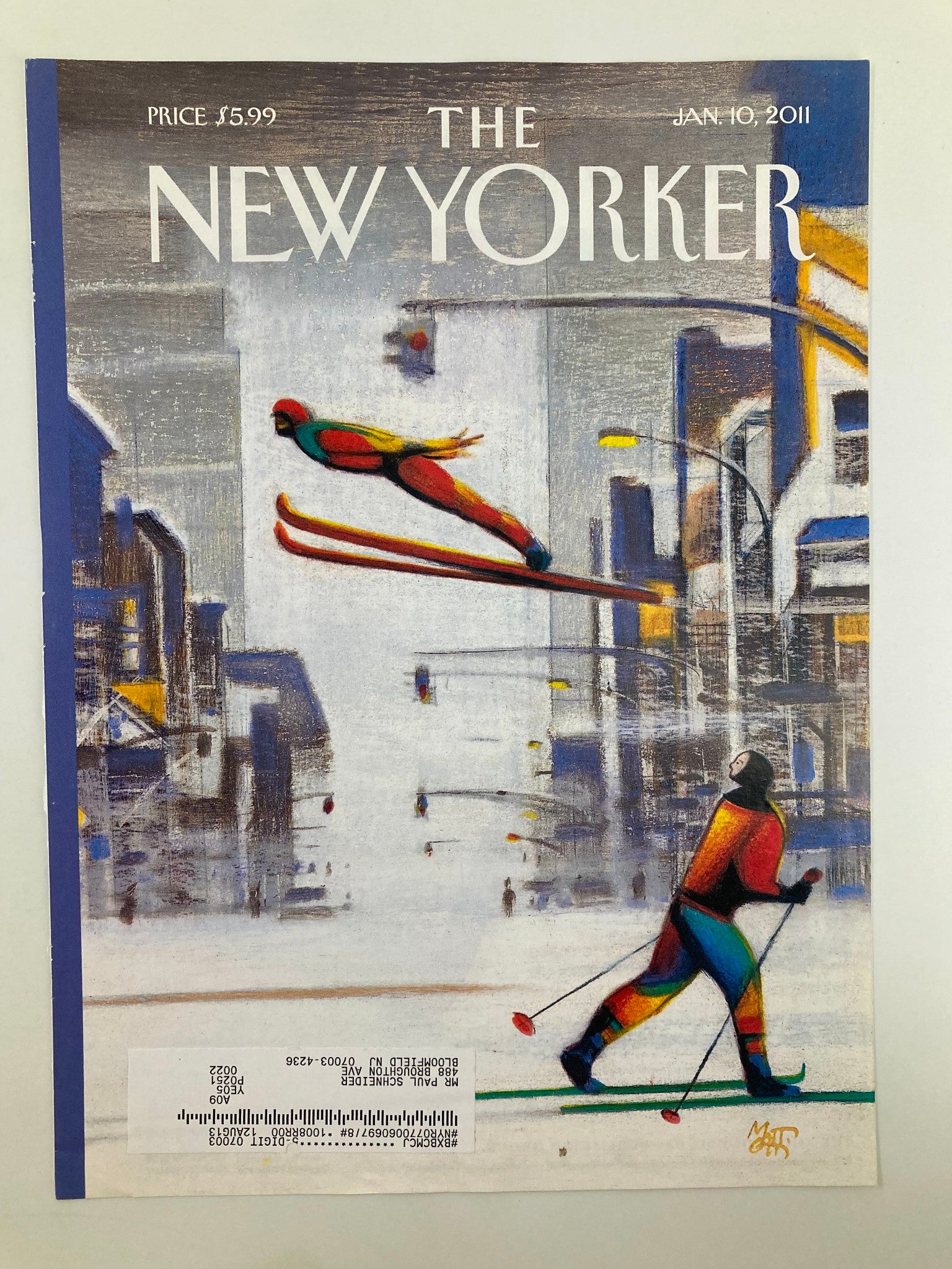 COVER ONLY The New Yorker January 10 2011 Blizzard by Lorenzo Mattotti