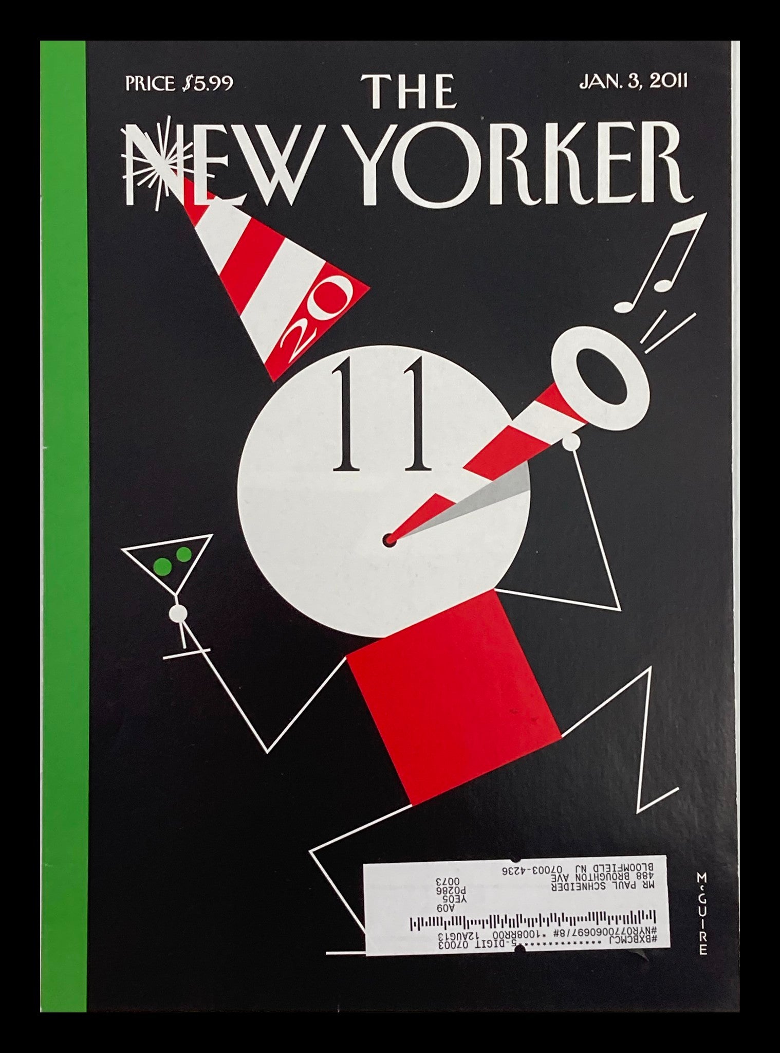 COVER ONLY The New Yorker January 3 2011 Happy New Decade by Richard McGuire