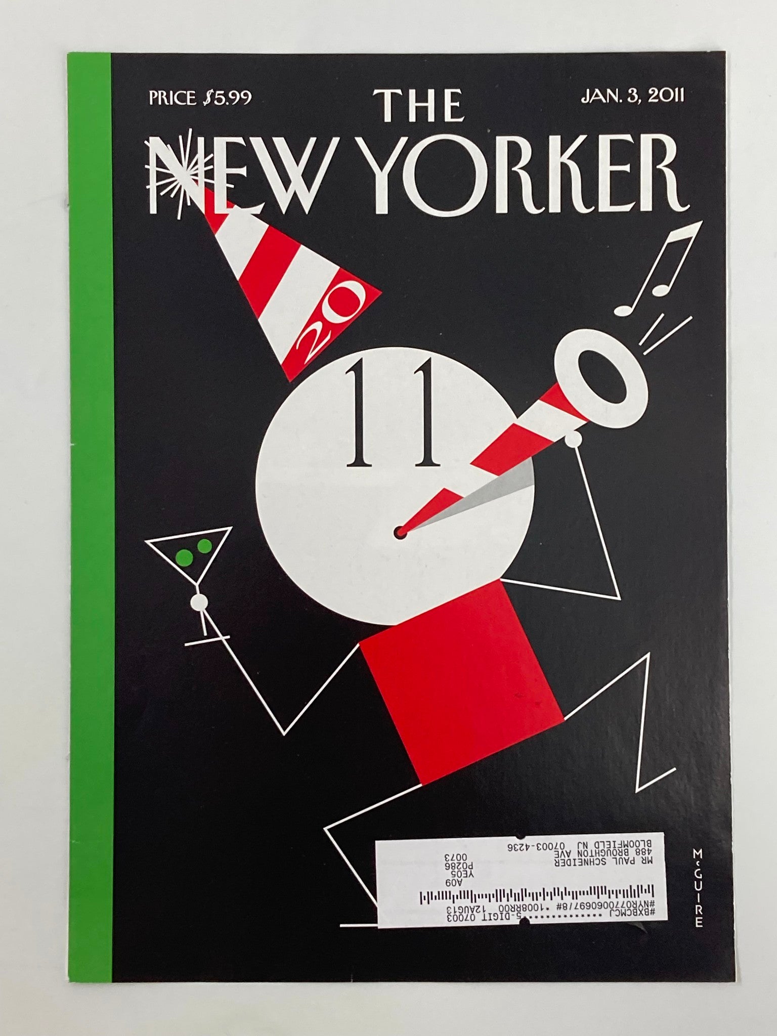 COVER ONLY The New Yorker January 3 2011 Happy New Decade by Richard McGuire