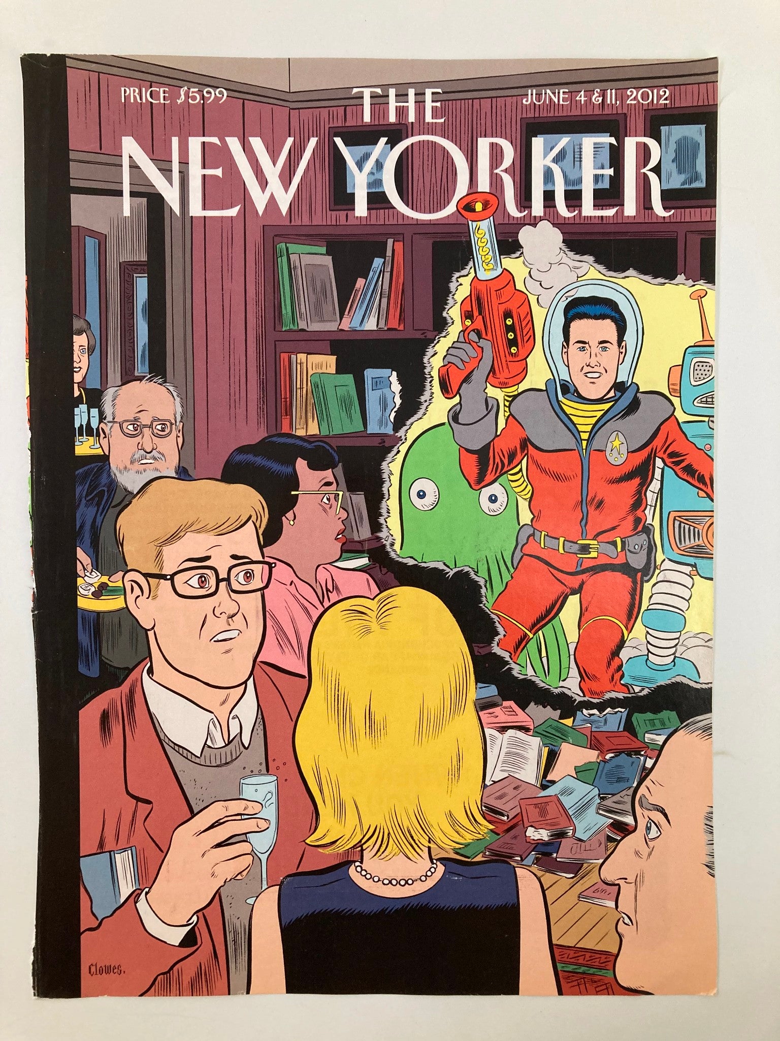 COVER ONLY The New Yorker June 4 & 11 2012 Crashing The Gate by Daniel Clowes