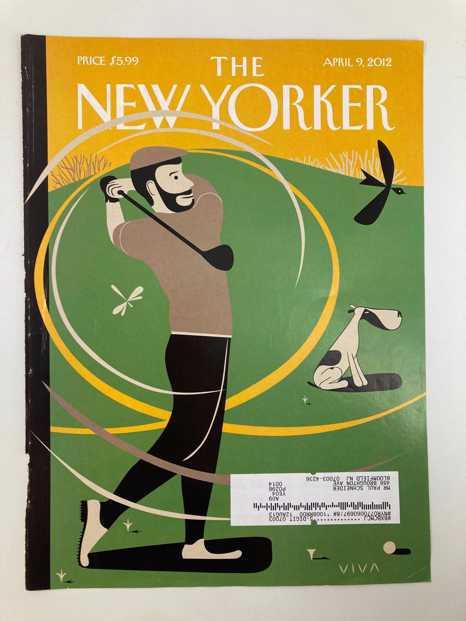 COVER ONLY The New Yorker April 9 2012 A Whiff of Cool Air by Frank Viva