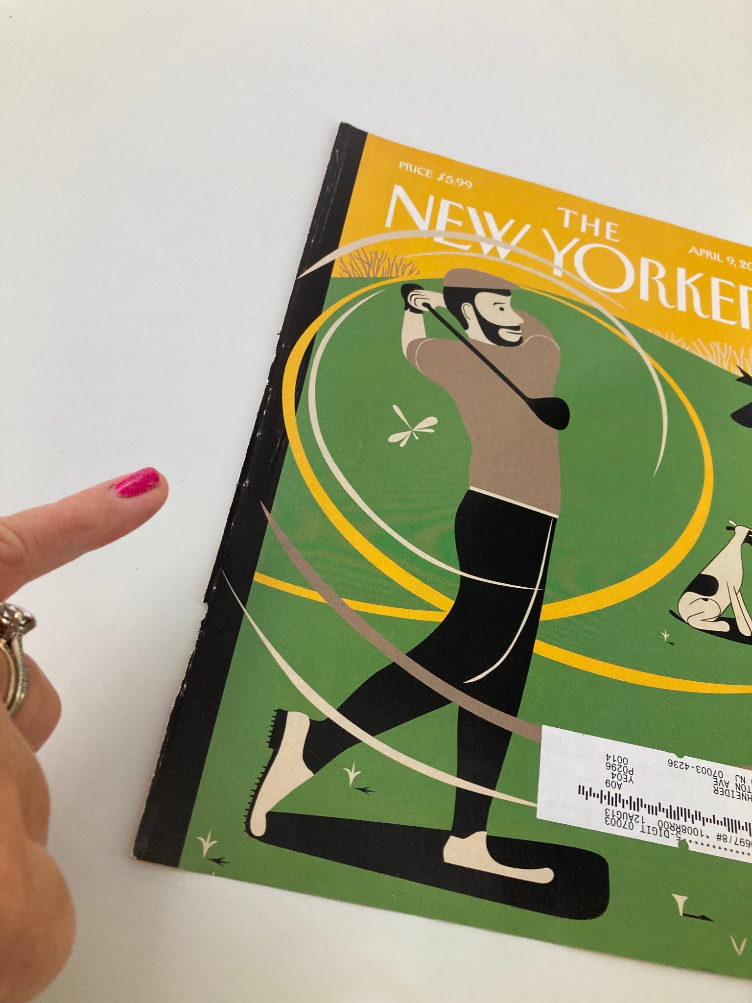 COVER ONLY The New Yorker April 9 2012 A Whiff of Cool Air by Frank Viva