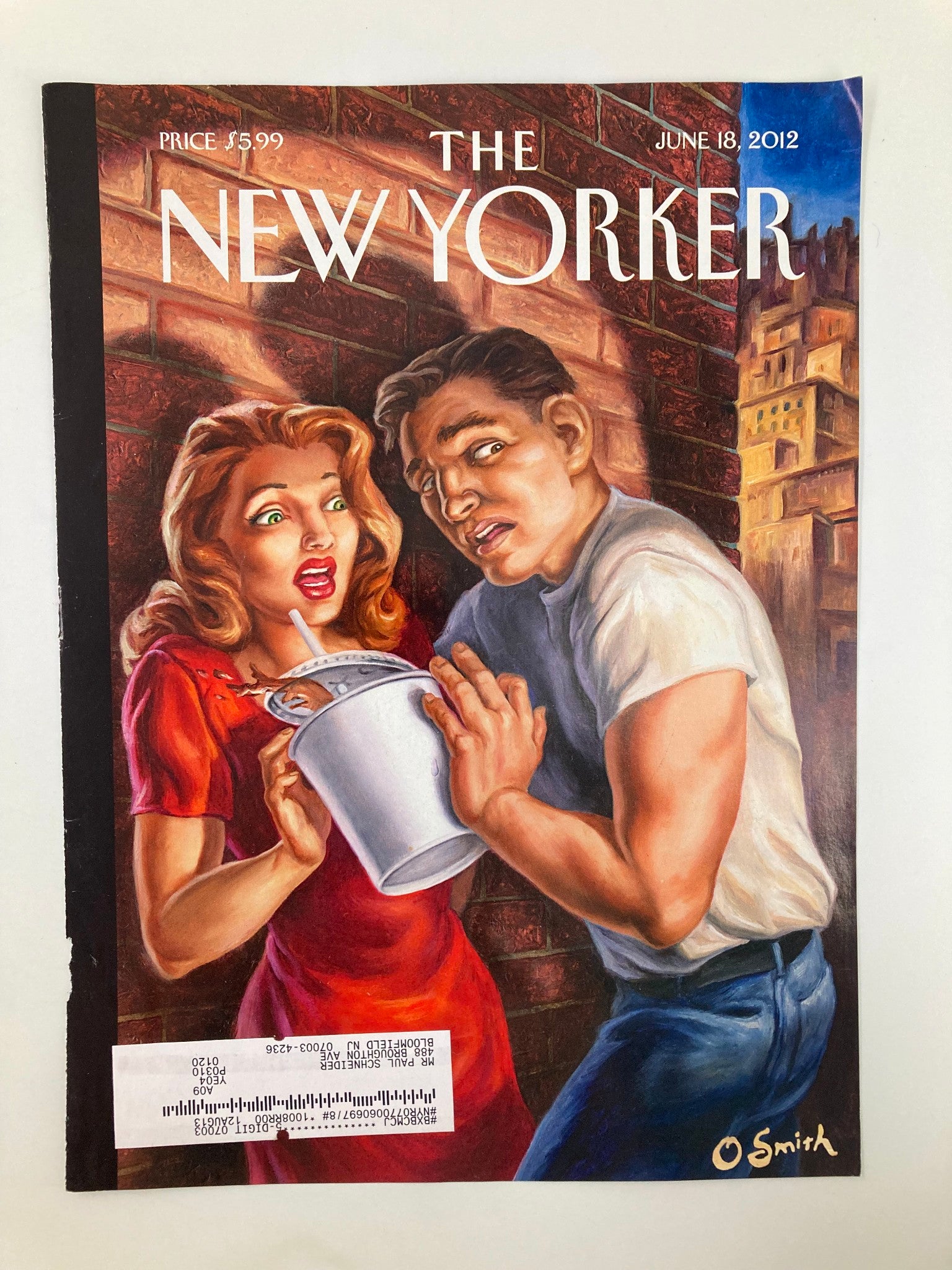 COVER ONLY The New Yorker June 18 2012 Theme Cover Soda Noir by Owen Smith