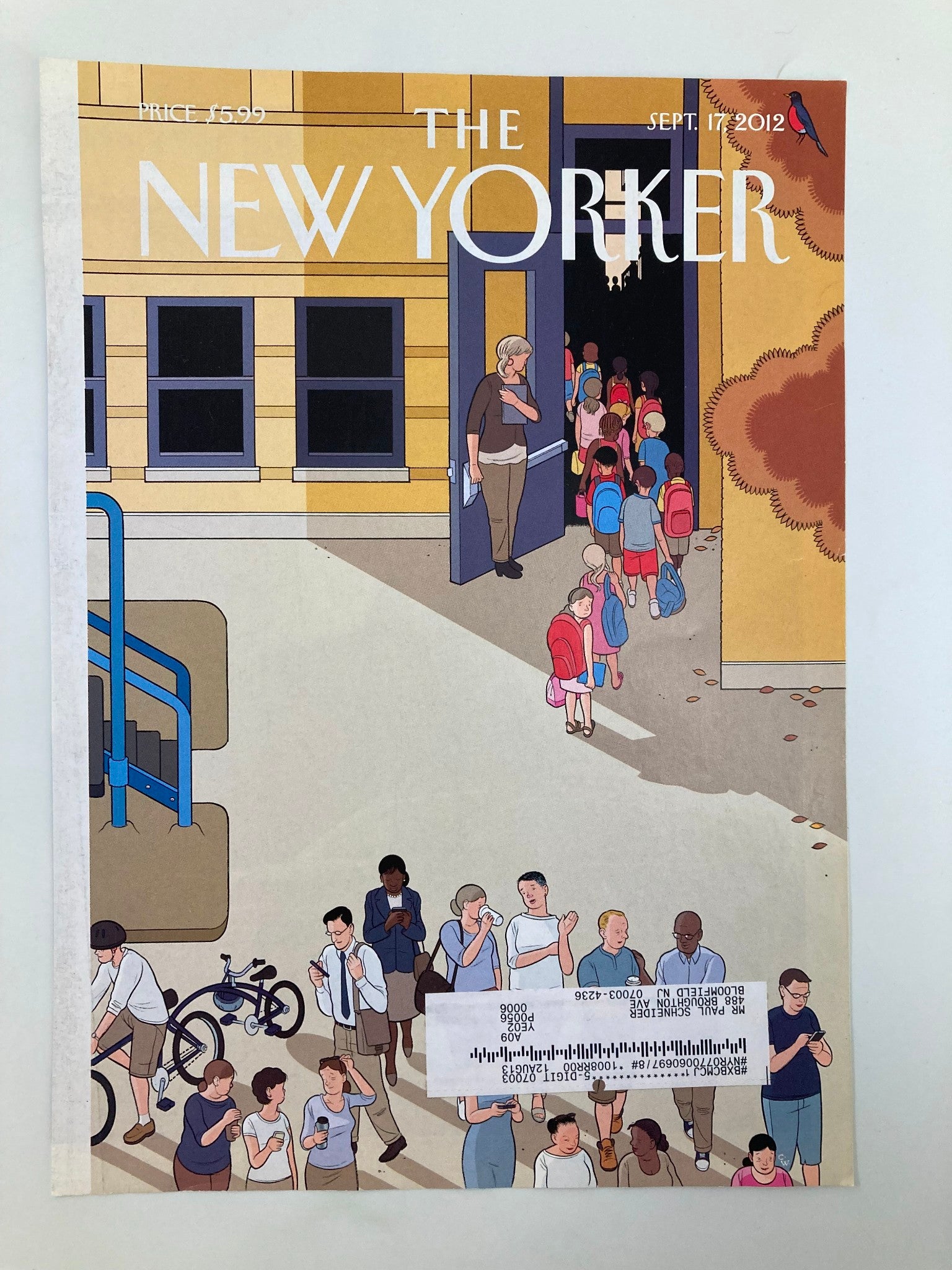 COVER ONLY The New Yorker September 17 2012 Back to School by Chris Ware