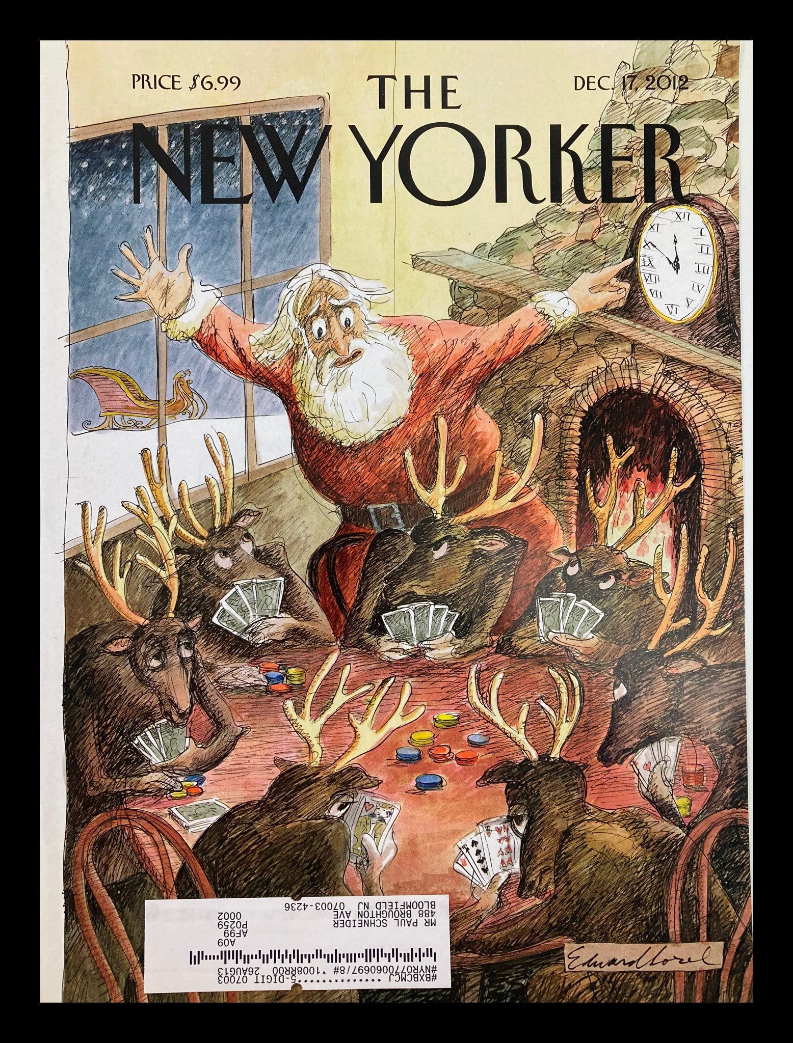 COVER ONLY The New Yorker December 17 2012 When Duty Palls by Edward Sorel