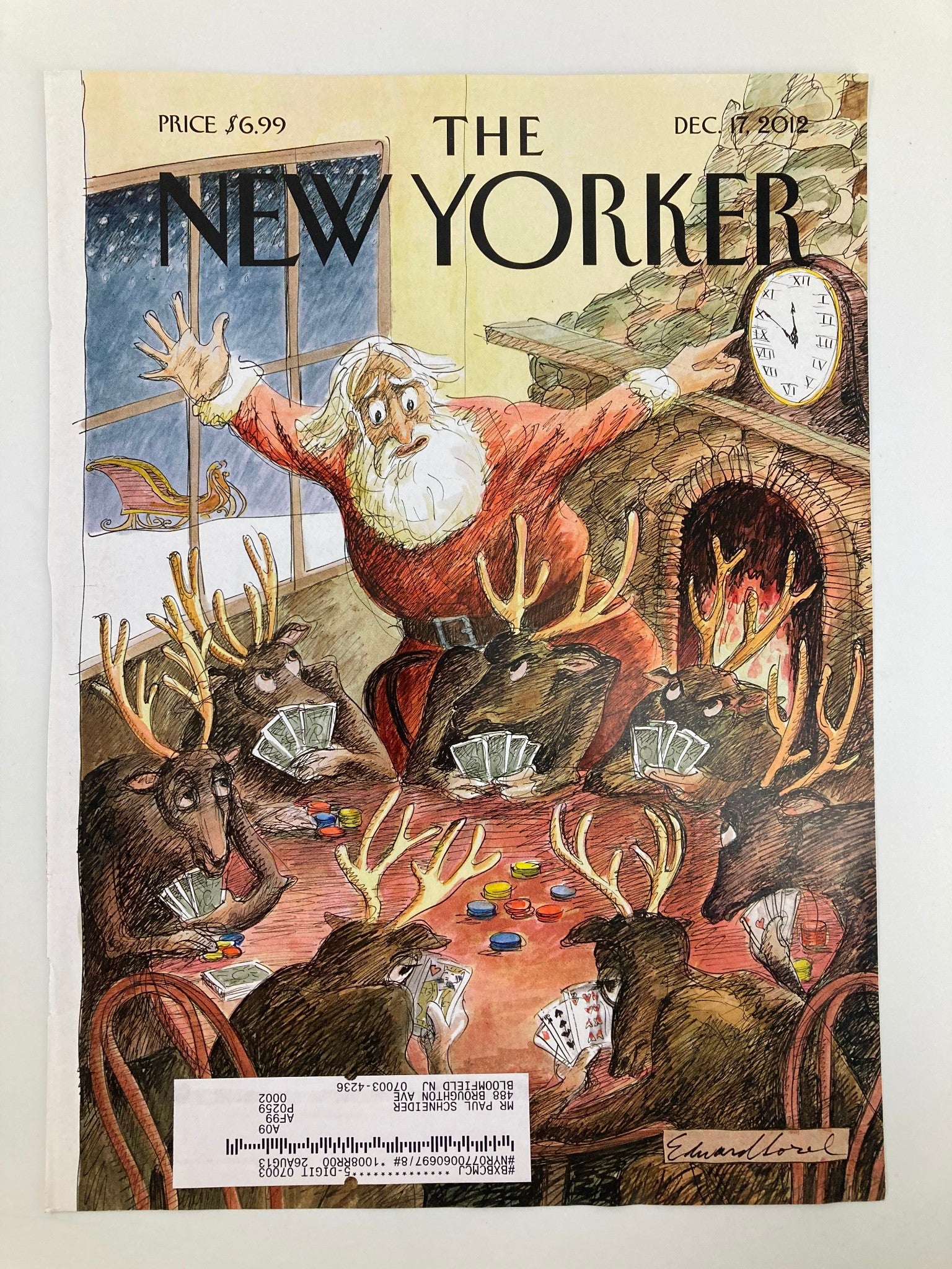 COVER ONLY The New Yorker December 17 2012 When Duty Palls by Edward Sorel