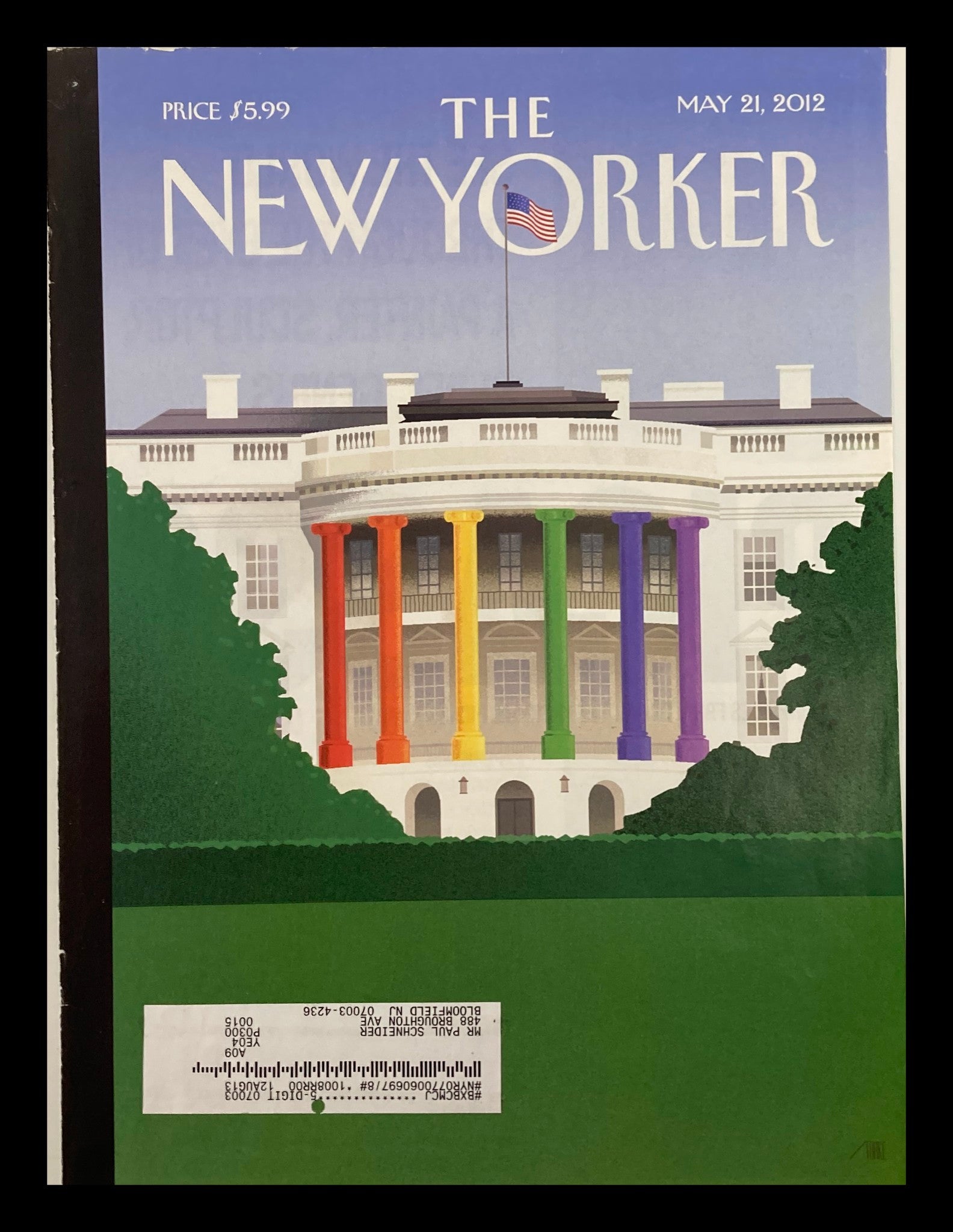 COVER ONLY The New Yorker May 21 2012 Spectrum of Light by Bob Staake