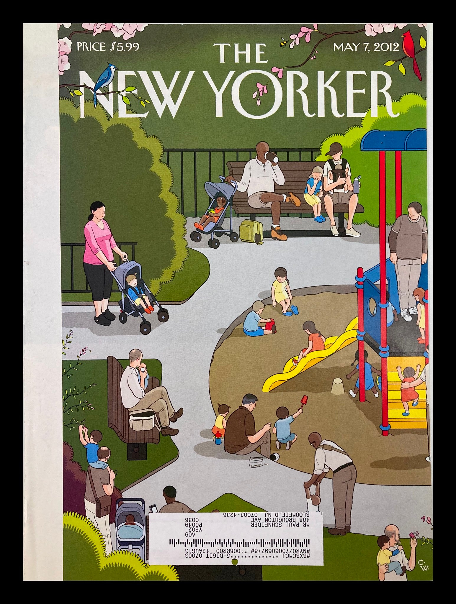 COVER ONLY The New Yorker May 7 2012 Theme Cover Mother's Day by Chris Ware