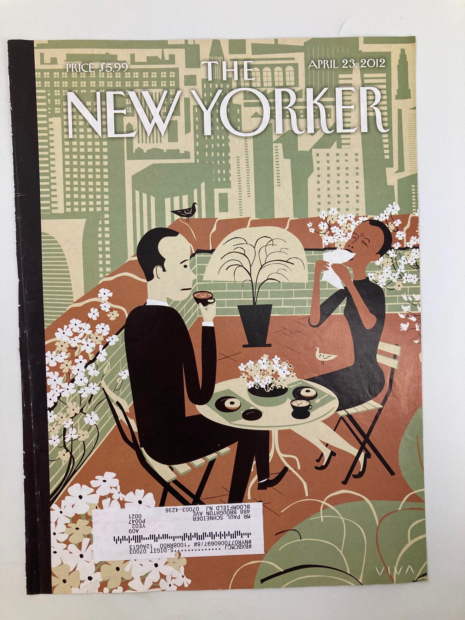 COVER ONLY The New Yorker April 23 2012 The Joys of Outdoors by Frank Viva