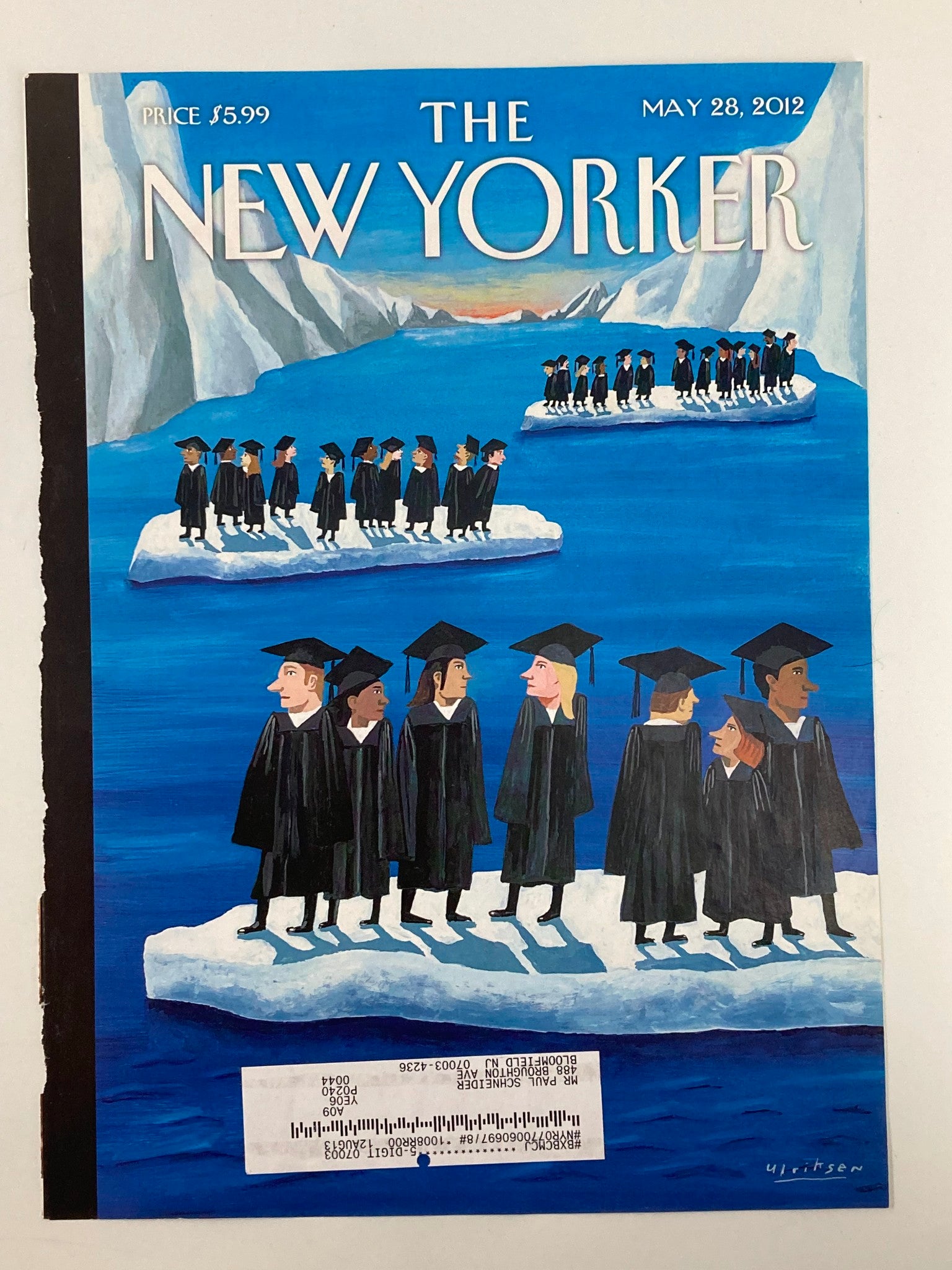 COVER ONLY The New Yorker May 28 2012 Cold Graduation by Mark Ulriksen