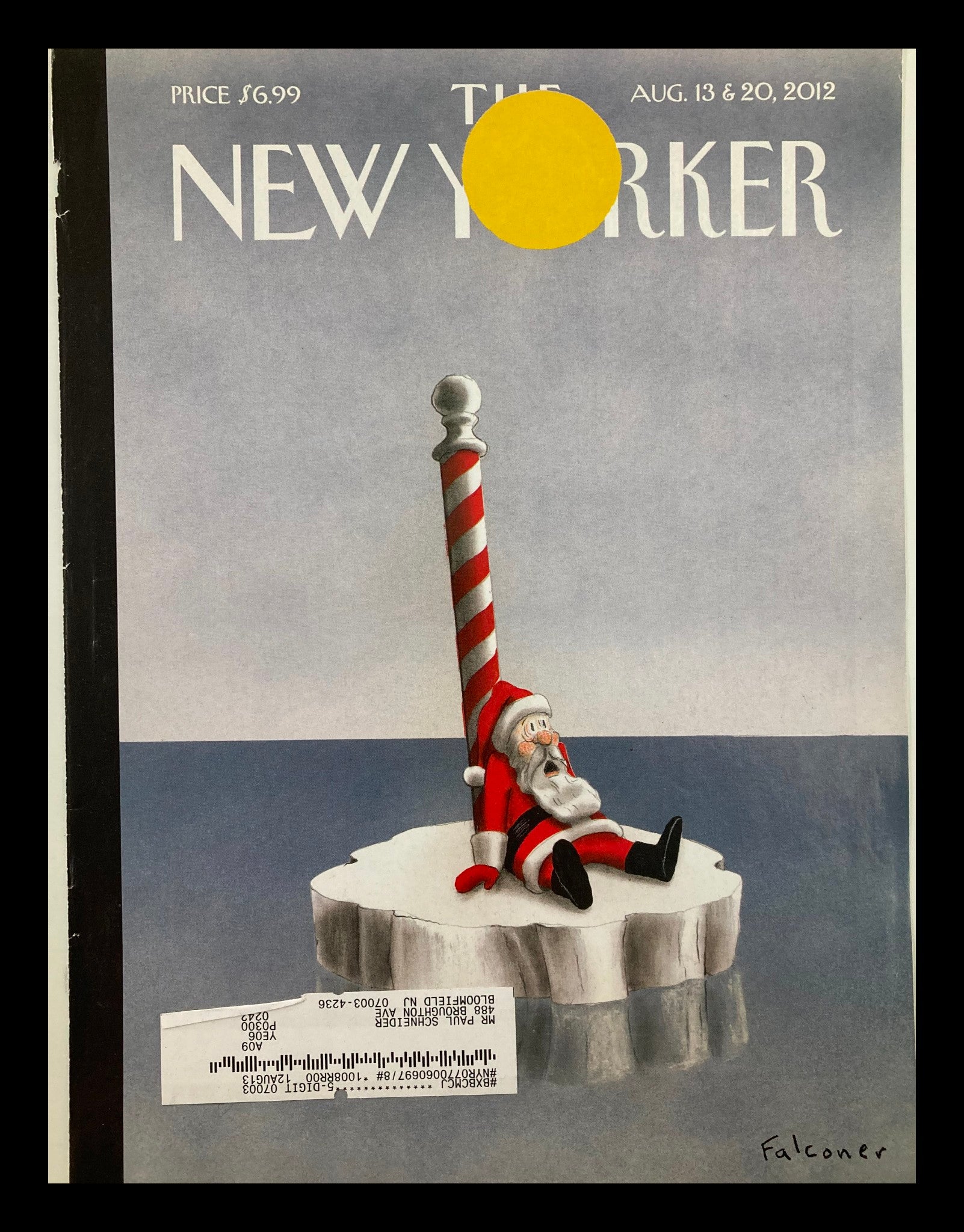 COVER ONLY The New Yorker August 13 & 20 2012 High Noon by Ian Falconer