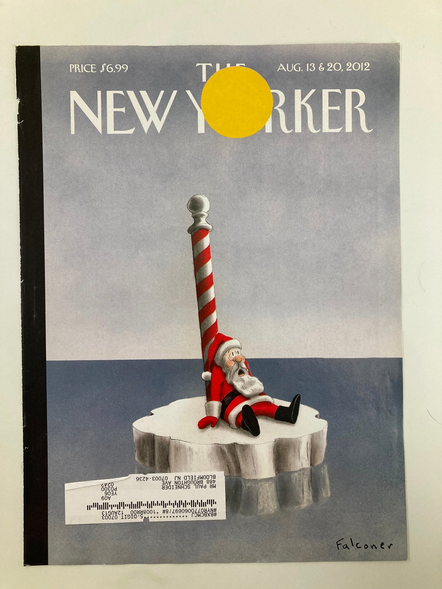 COVER ONLY The New Yorker August 13 & 20 2012 High Noon by Ian Falconer