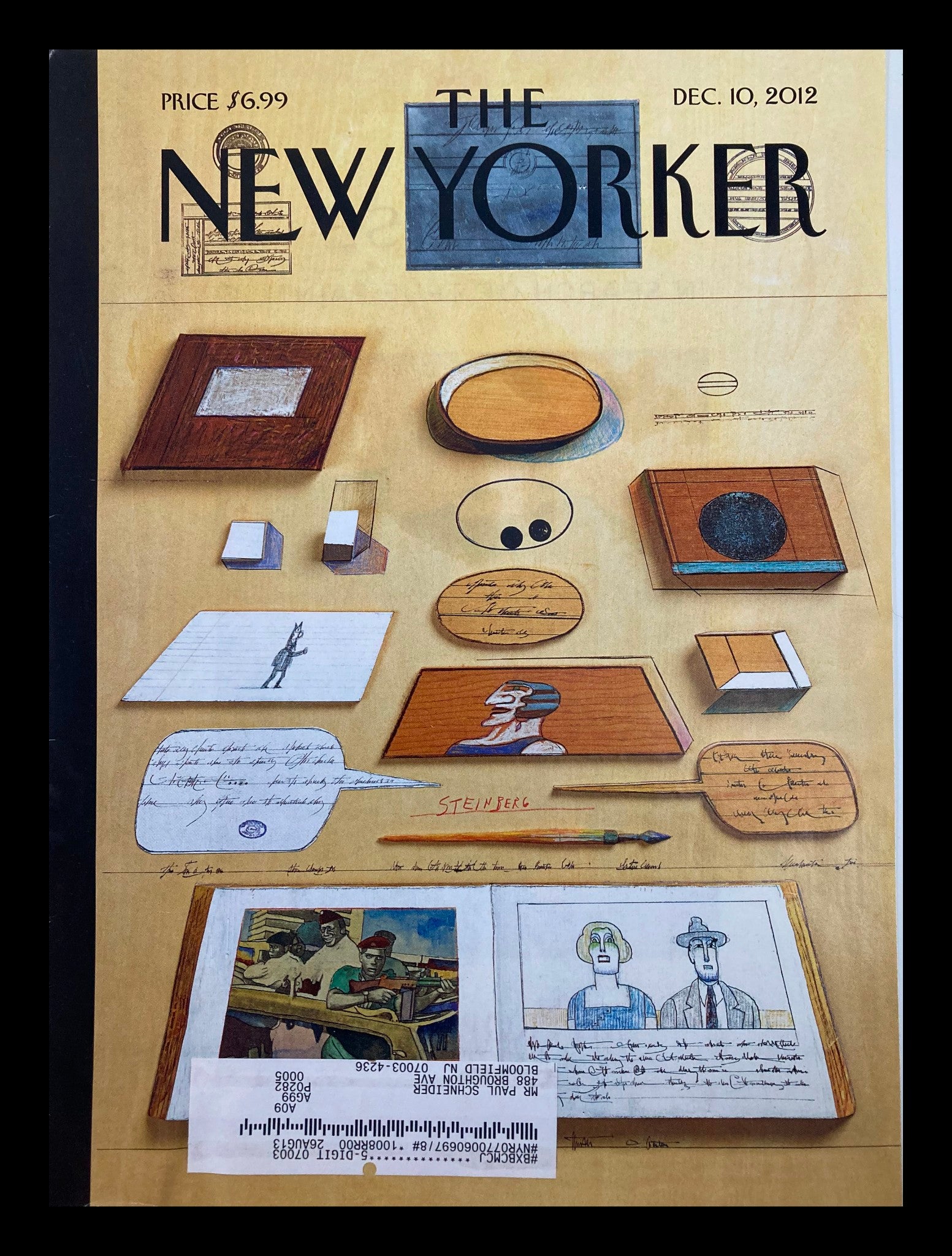 COVER ONLY The New Yorker December 10 2012 Union Square 1973 by Saul Steinberg