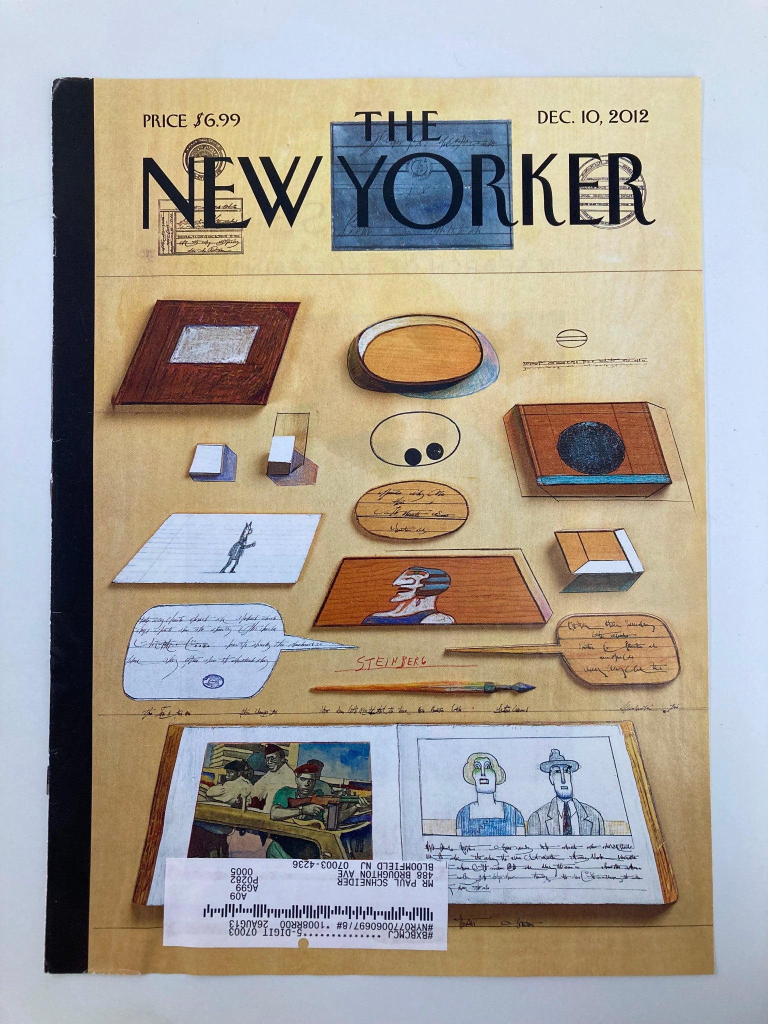 COVER ONLY The New Yorker December 10 2012 Union Square 1973 by Saul Steinberg