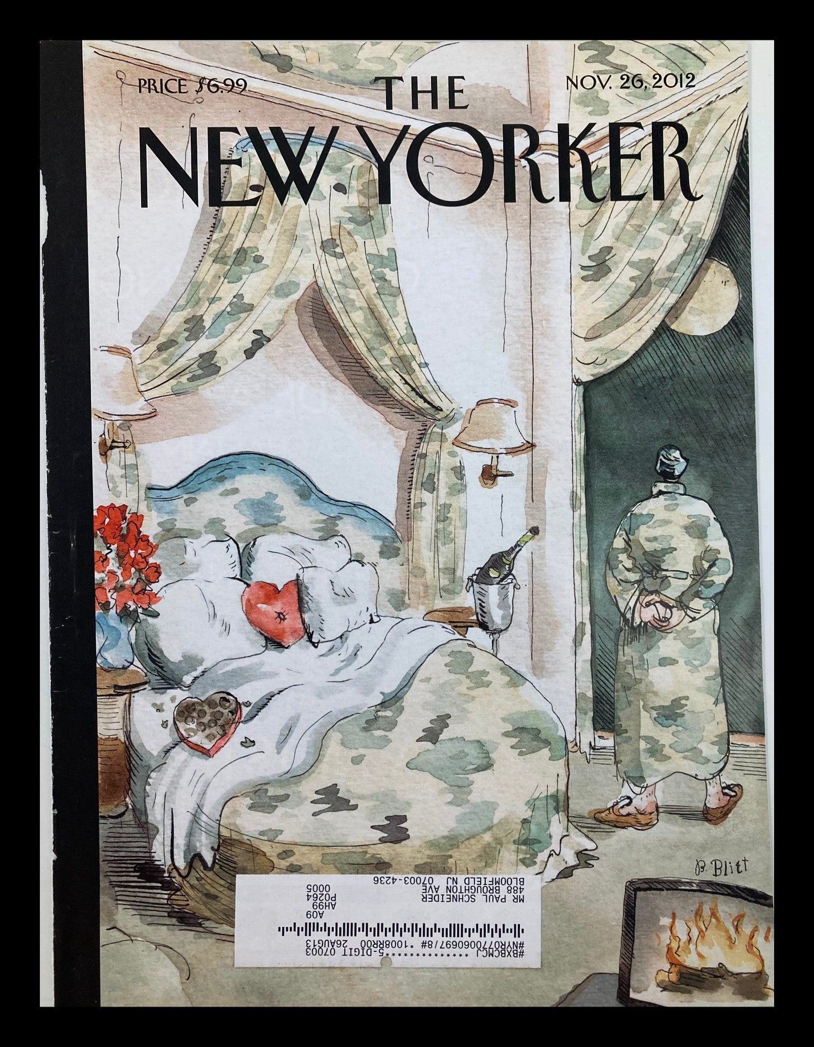 COVER ONLY The New Yorker November 26 2012 The Camouflage by Barry Blitt